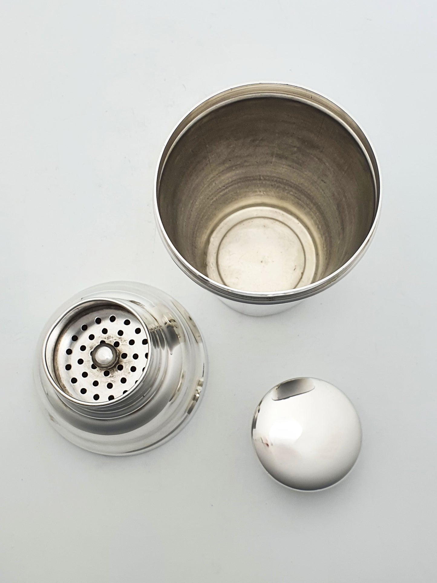 Nice Vintage Silver Plated Cocktail Shaker & Jigger Set – circa 1930