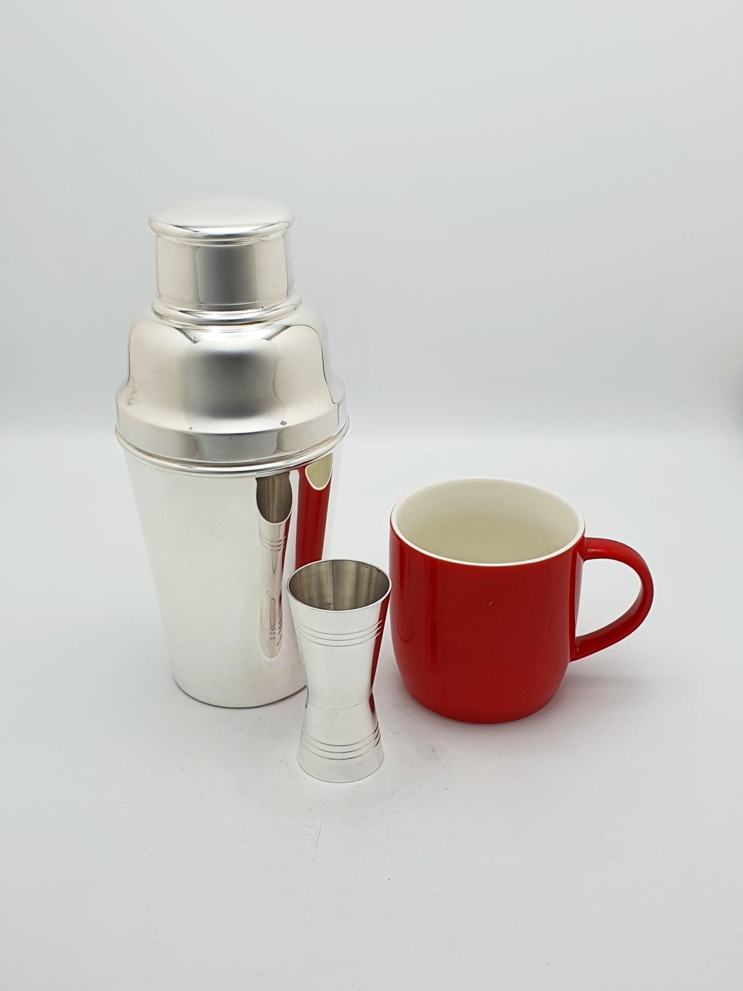 Nice Vintage Silver Plated Cocktail Shaker & Jigger Set – circa 1930