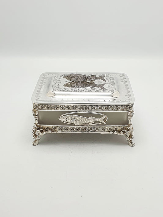 Antique Edwardian Silver Plate Sardine Dish by Walker and Hall – circa 1905