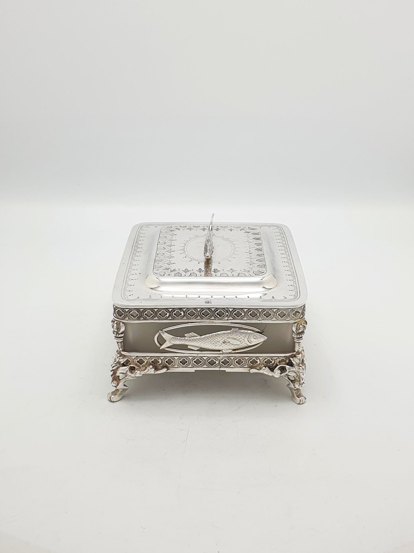 Antique Edwardian Silver Plate Sardine Dish by Walker and Hall – circa 1905