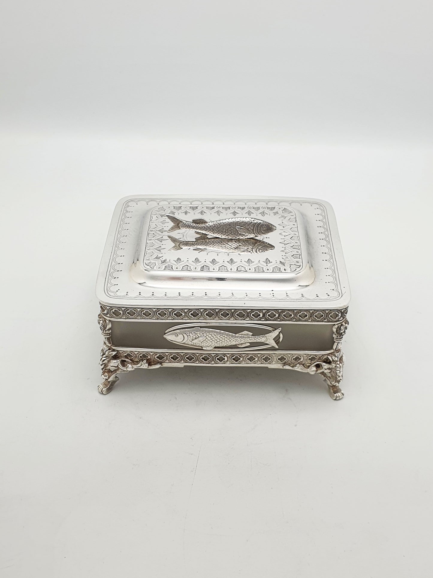 Antique Edwardian Silver Plate Sardine Dish by Walker and Hall – circa 1905