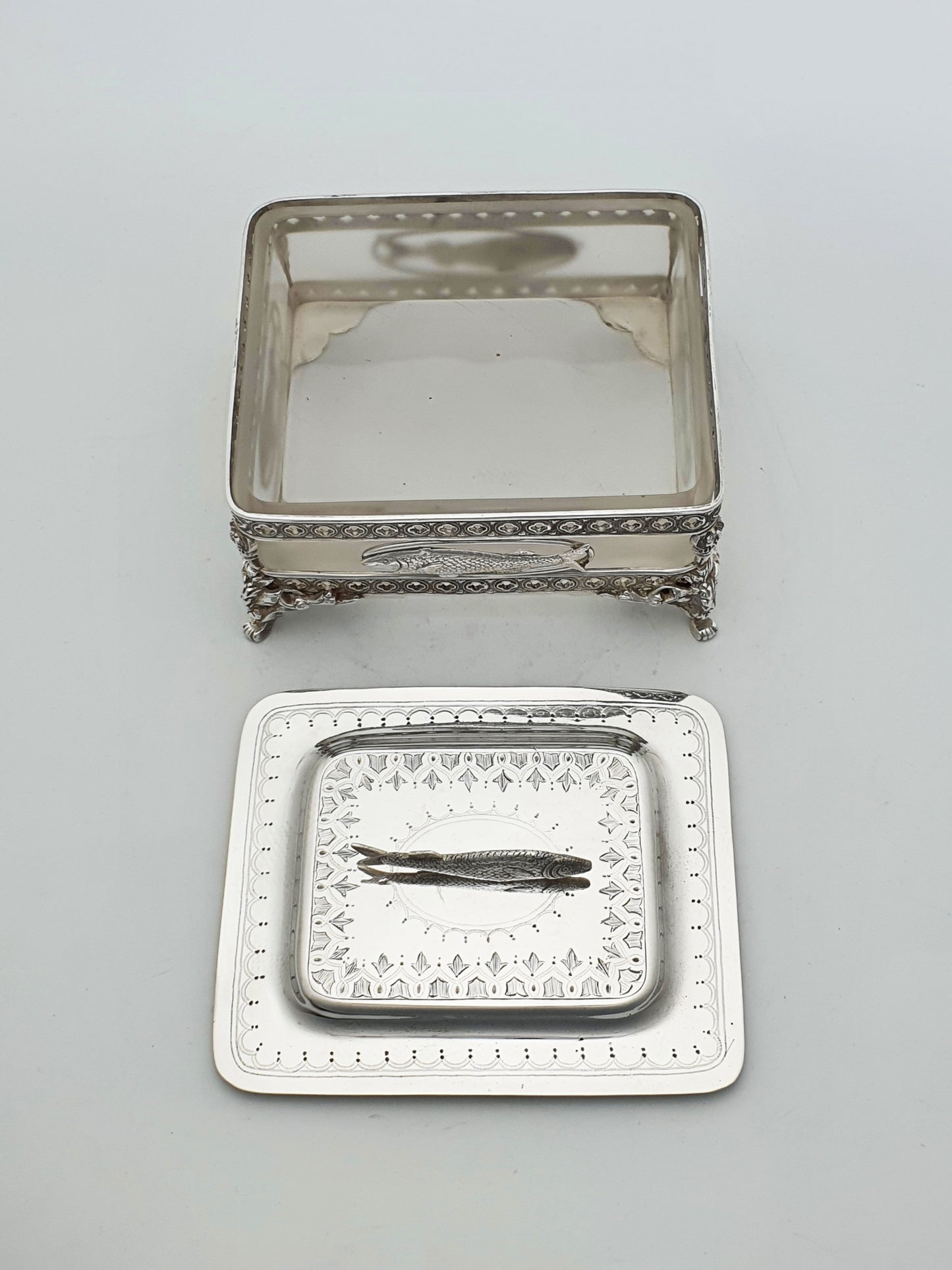 Antique Edwardian Silver Plate Sardine Dish by Walker and Hall – circa 1905