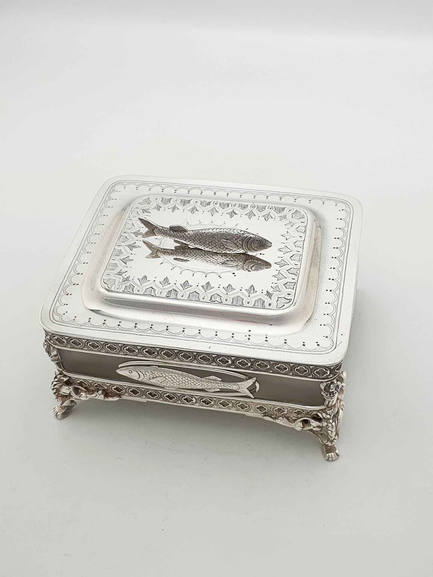 Antique Edwardian Silver Plate Sardine Dish by Walker and Hall – circa 1905