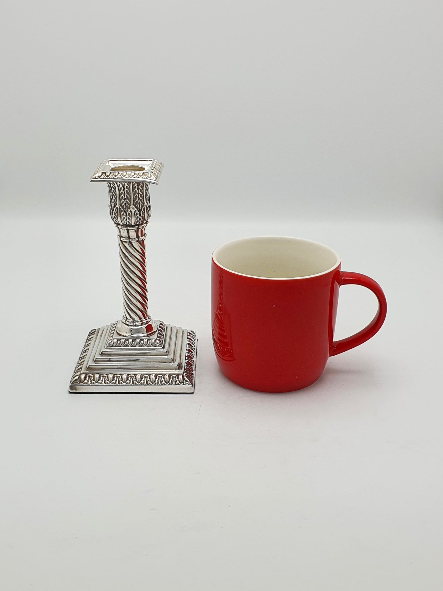 Nice Pair of Antique Edwardian Neoclassical Revival Candlesticks - 1905