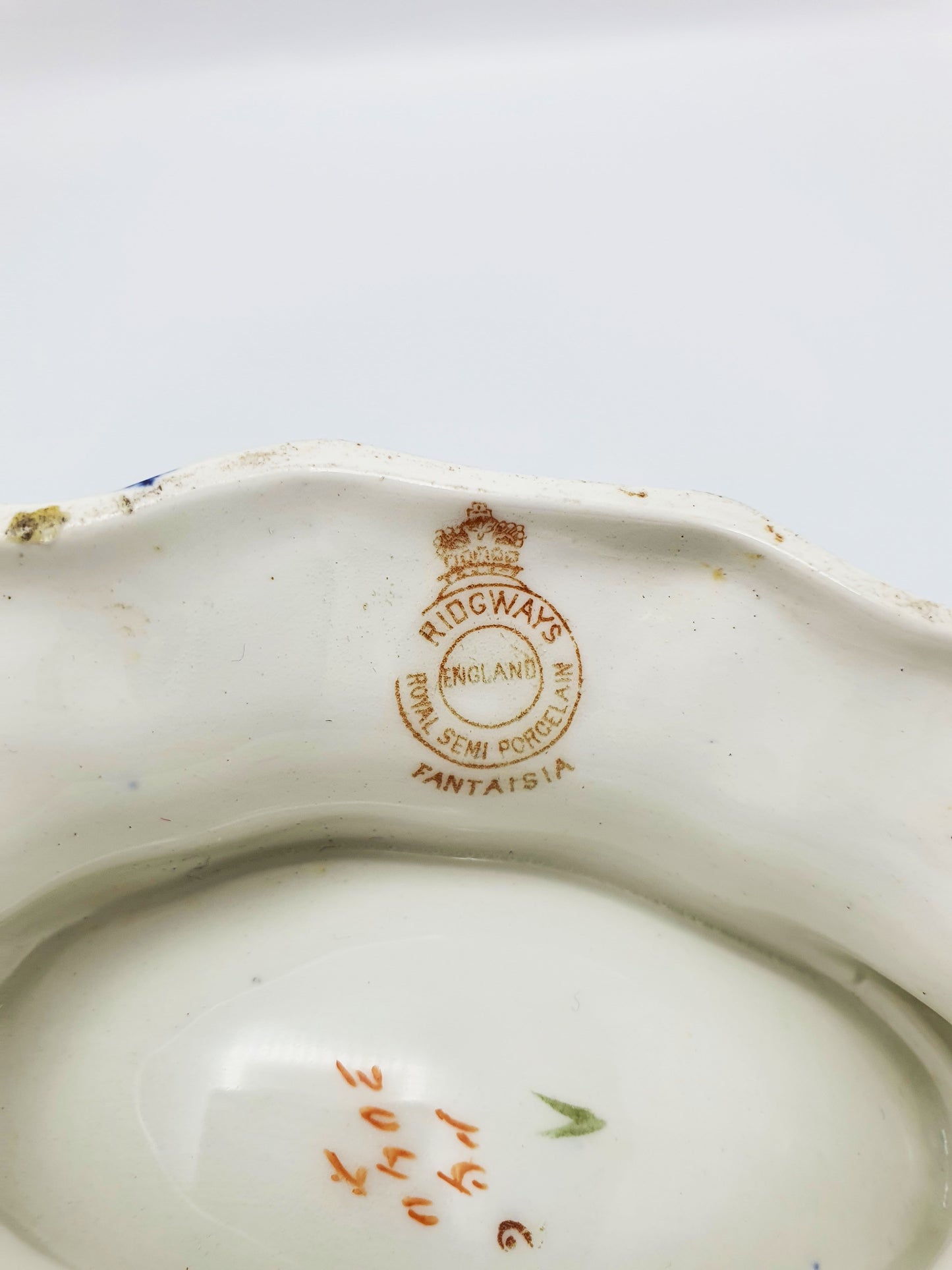 Rare Antique Victorian Ridgways China Spoon Warmer – circa 1890