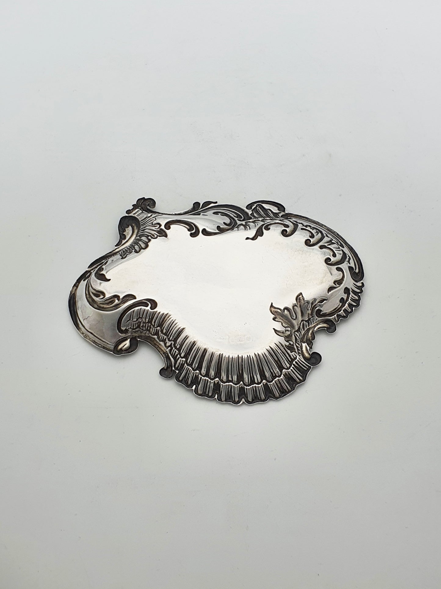 Lovely Antique Victorian English Sterling Silver Rococo Dish by Walker & Hall - 1899