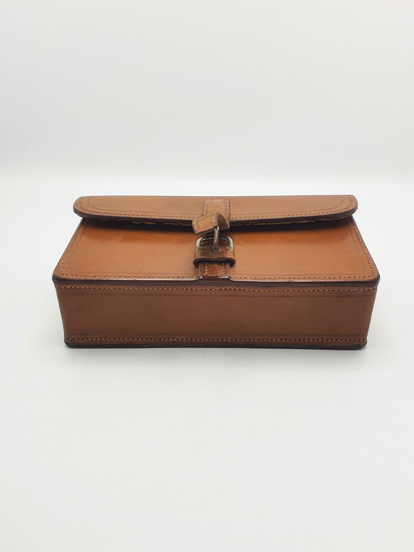 Handsome Antique Leather Cased Sandwich Box - circa 1920