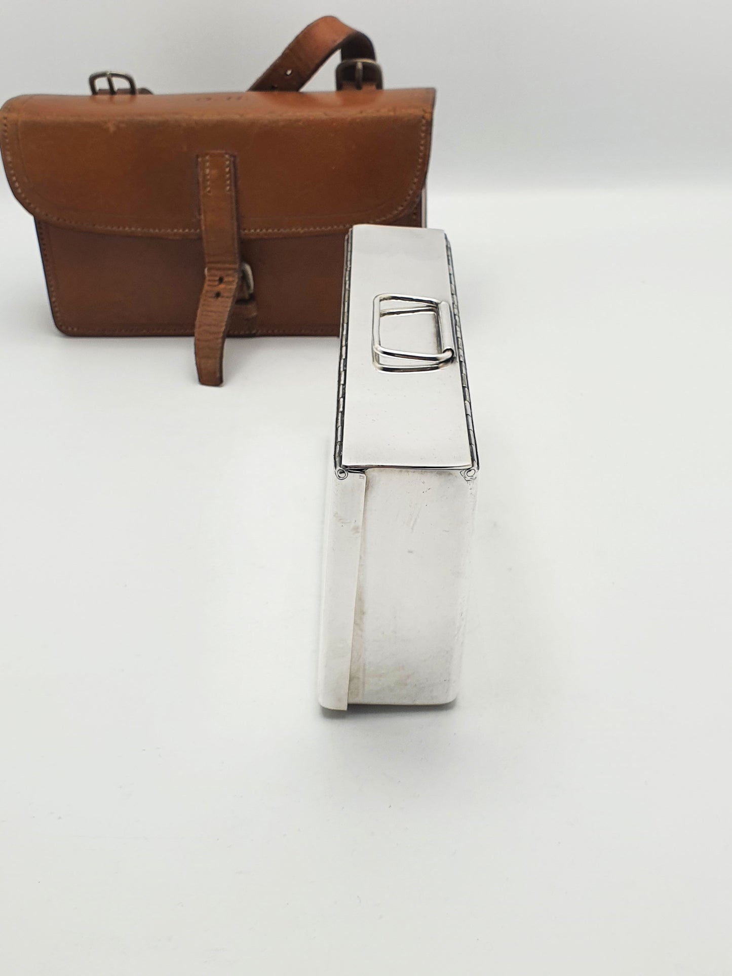 Handsome Antique Leather Cased Sandwich Box - circa 1920