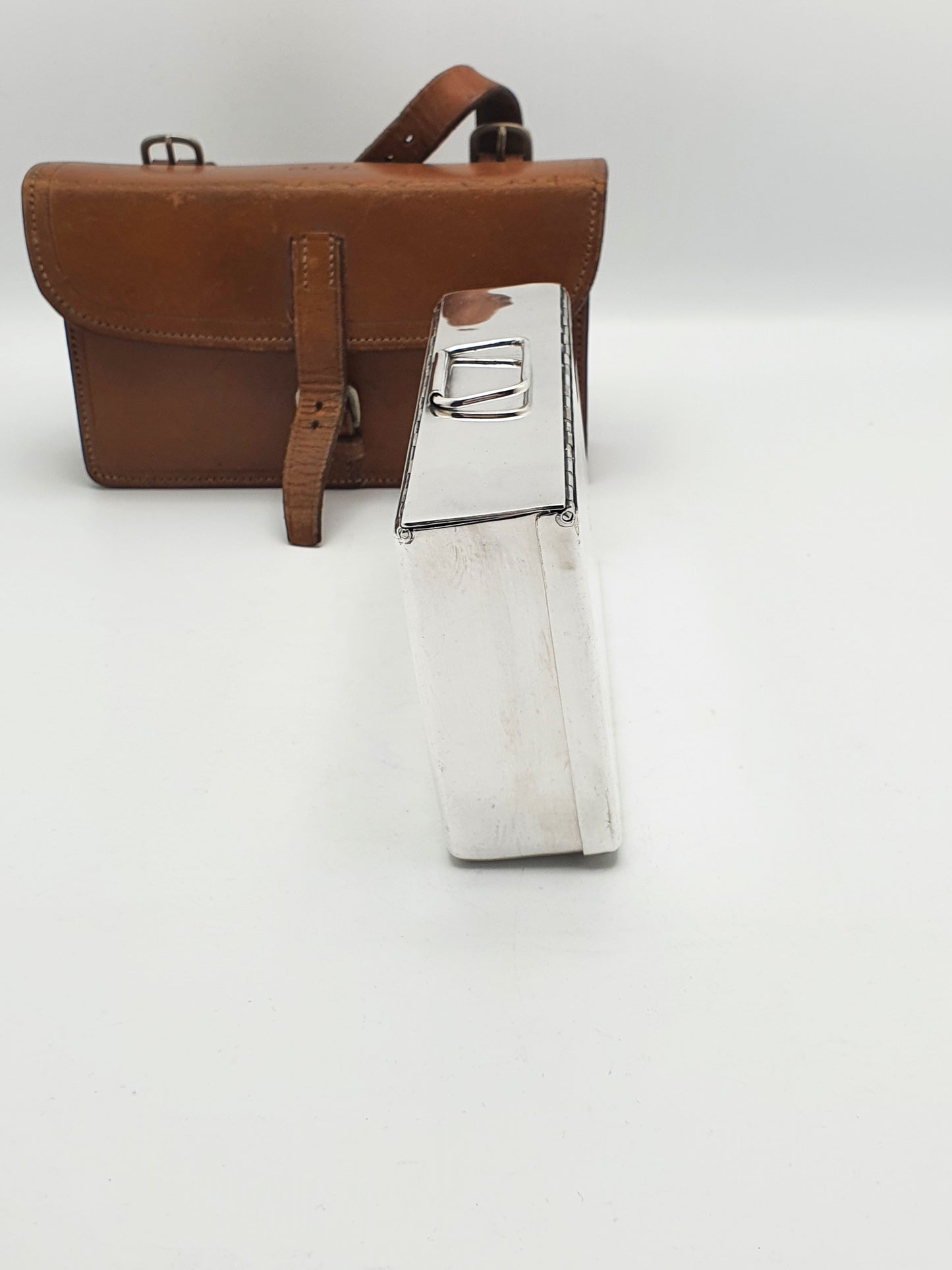 Handsome Antique Leather Cased Sandwich Box - circa 1920