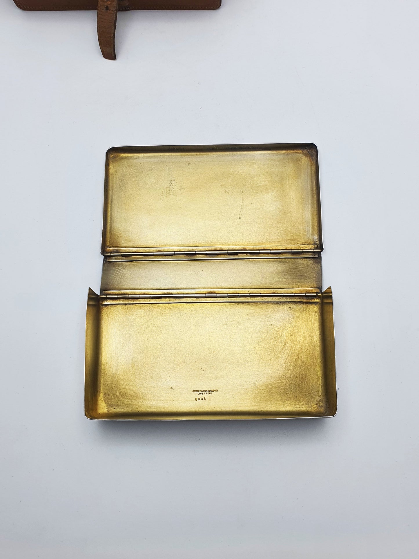 Handsome Antique Leather Cased Sandwich Box - circa 1920