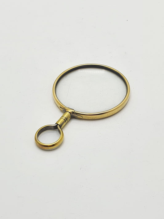 Small Antique Edwardian Brass Magnifying Glass – circa 1905