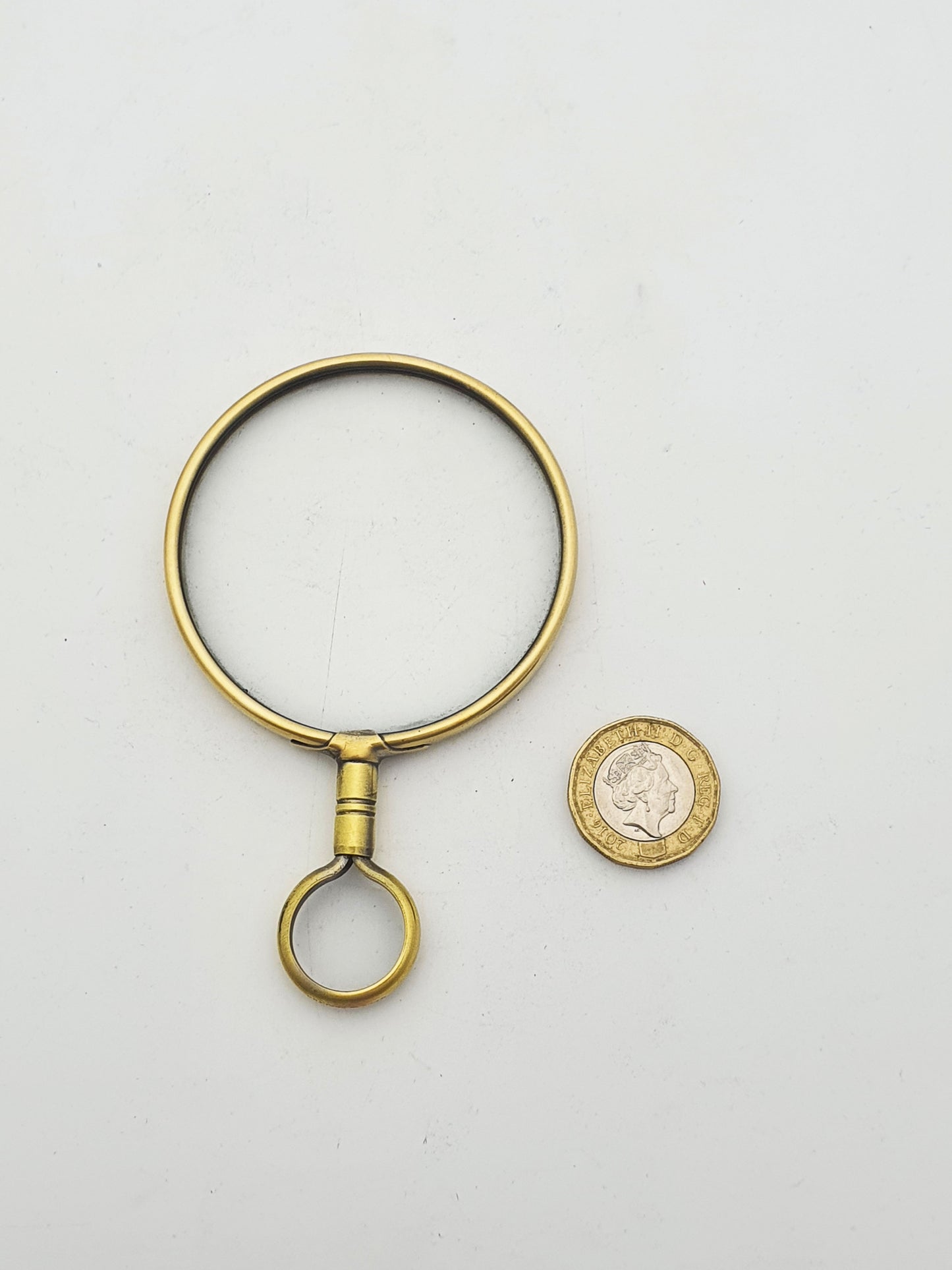 Small Antique Edwardian Brass Magnifying Glass – circa 1905