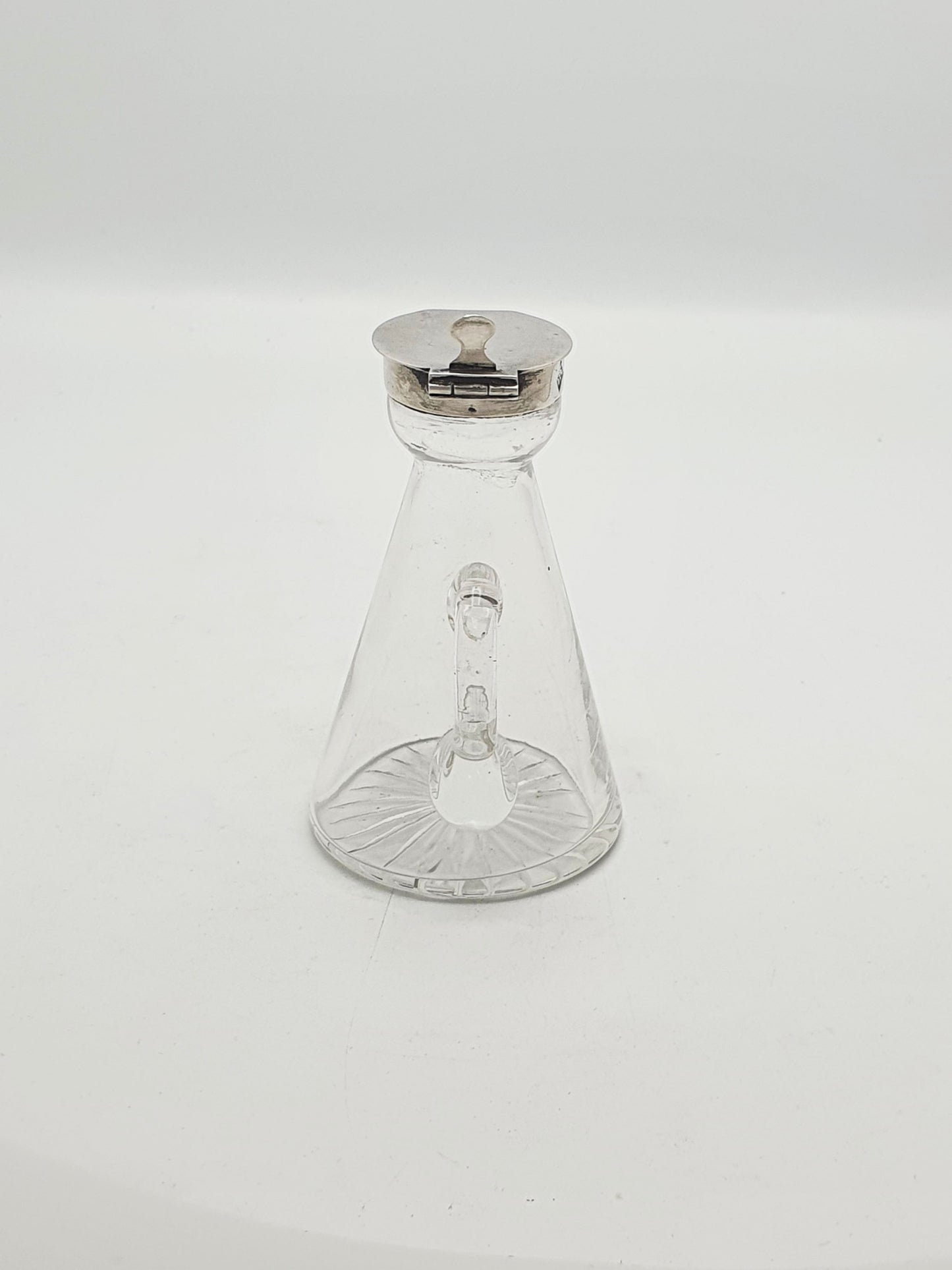 Lovely Edwardian Cut Glass & Sterling Silver Whisky Noggin – 1904