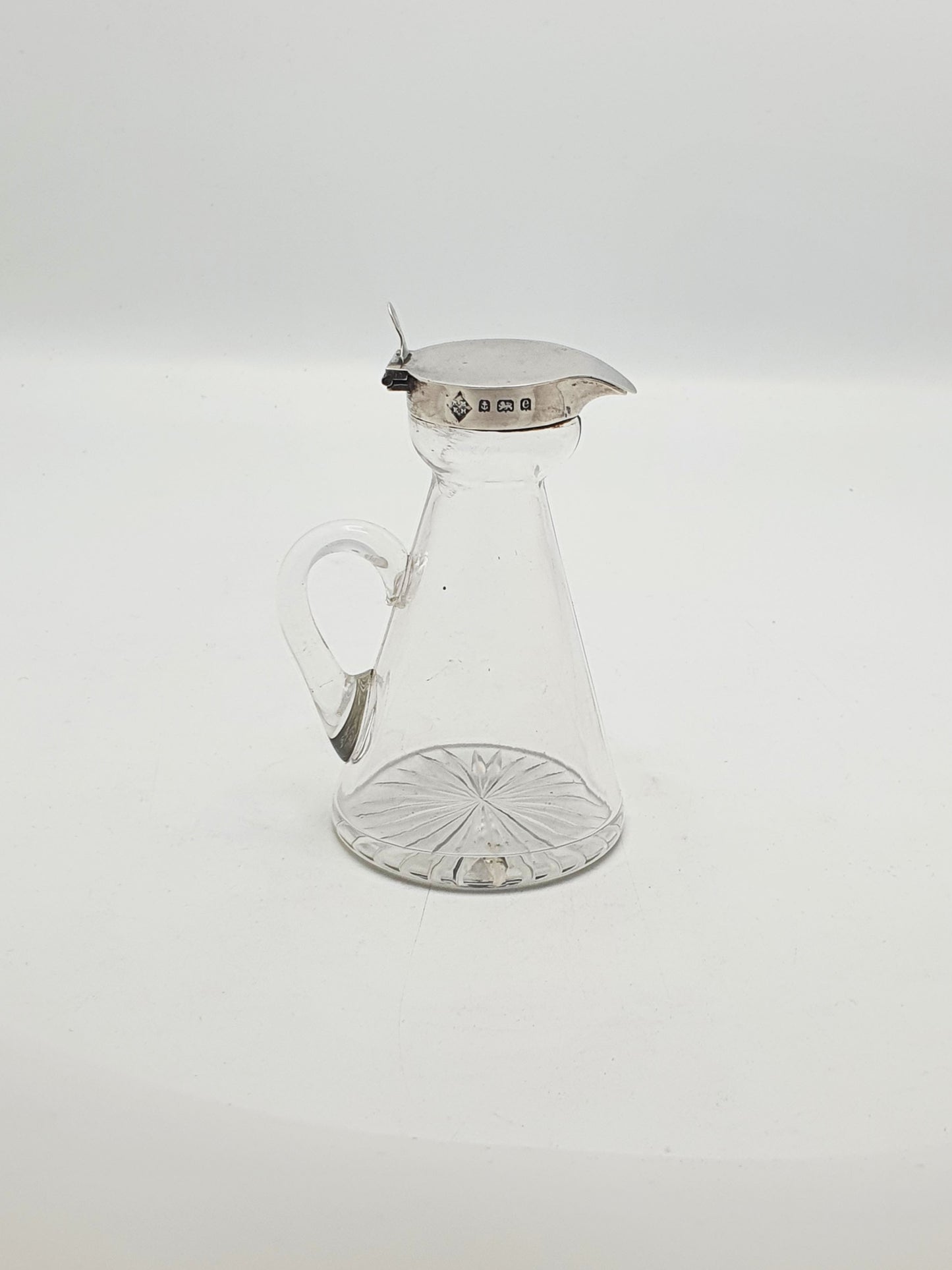 Lovely Edwardian Cut Glass & Sterling Silver Whisky Noggin – 1904