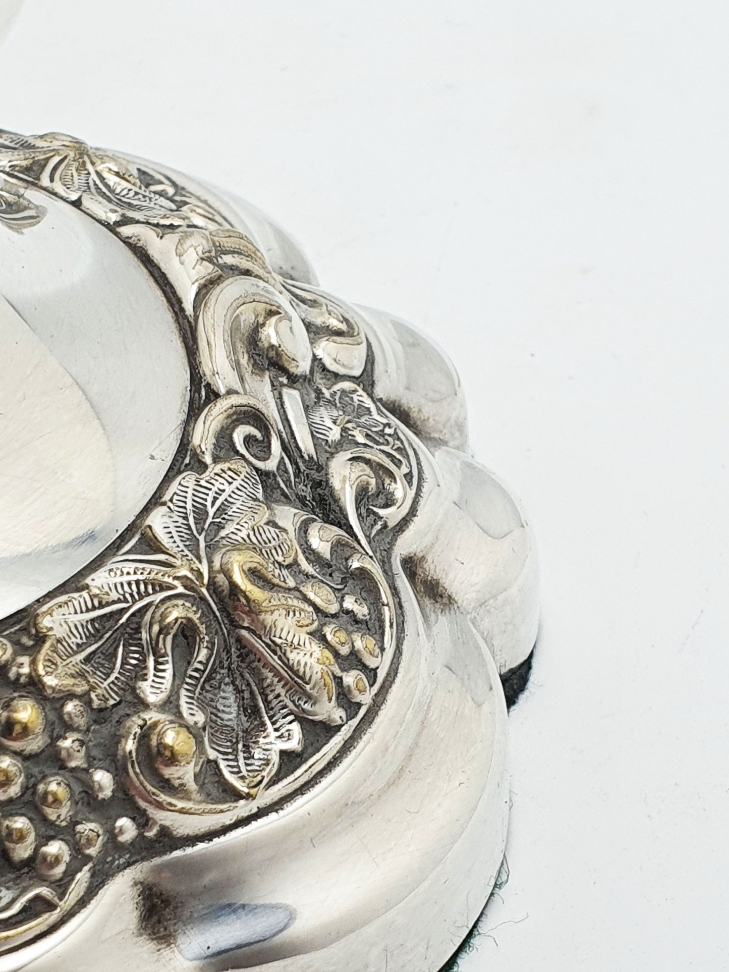 Antique Silver Plated Hurricane Lamp with Etched Glass Shade – circa 1920