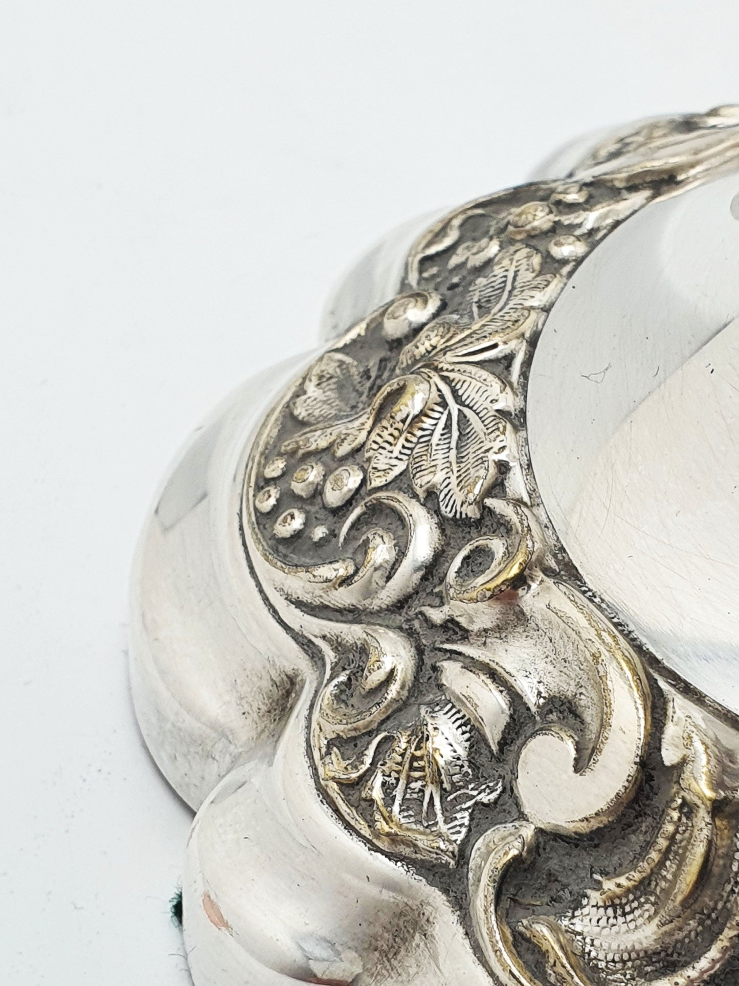 Antique Silver Plated Hurricane Lamp with Etched Glass Shade – circa 1920