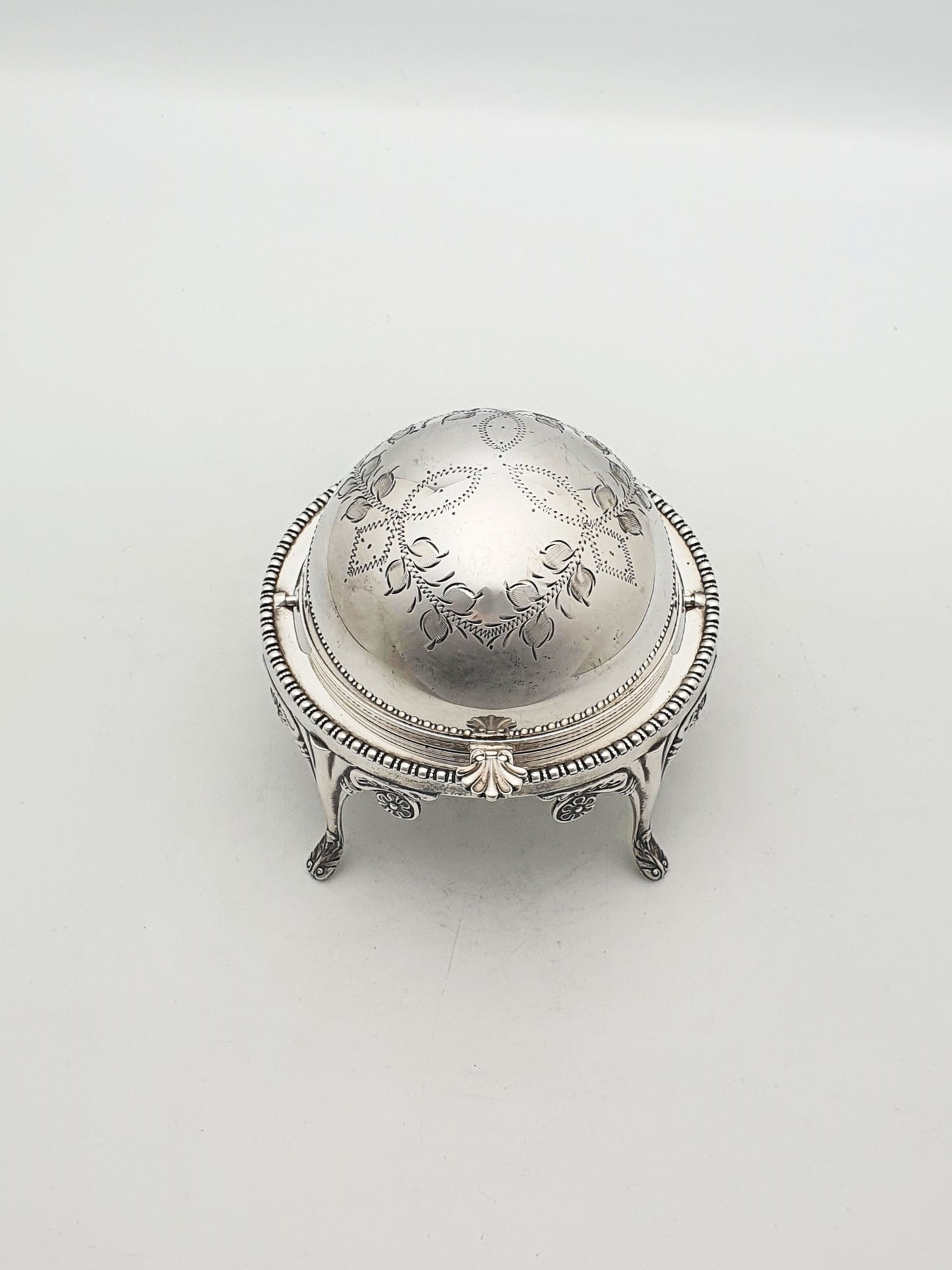 Nice Vintage Domed Caviar/Butter Dish with Glass Insert – circa 1960