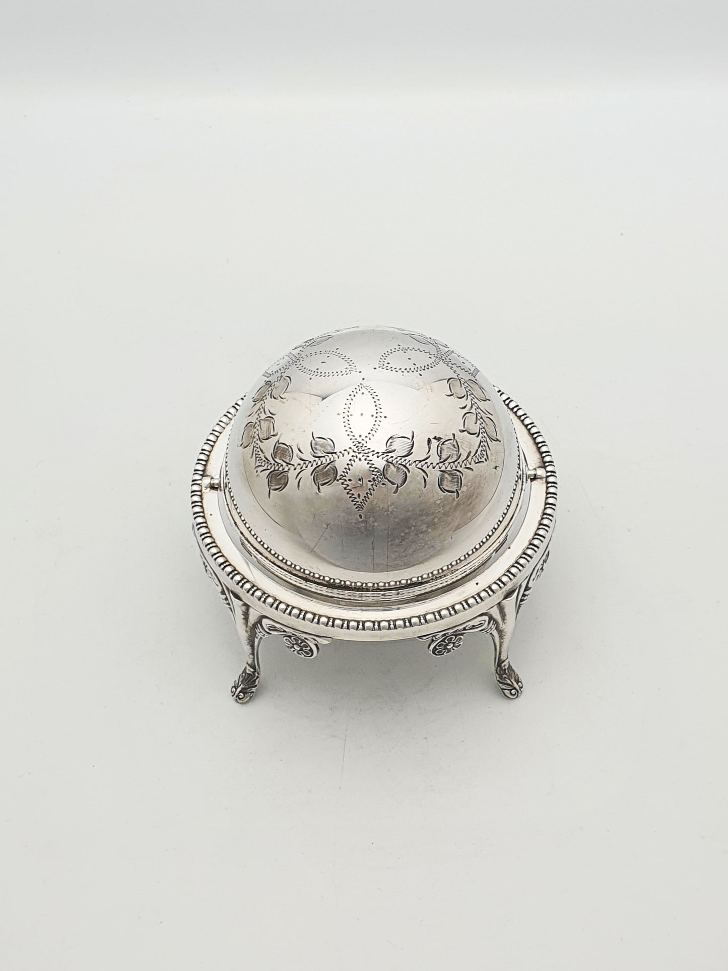 Nice Vintage Domed Caviar/Butter Dish with Glass Insert – circa 1960