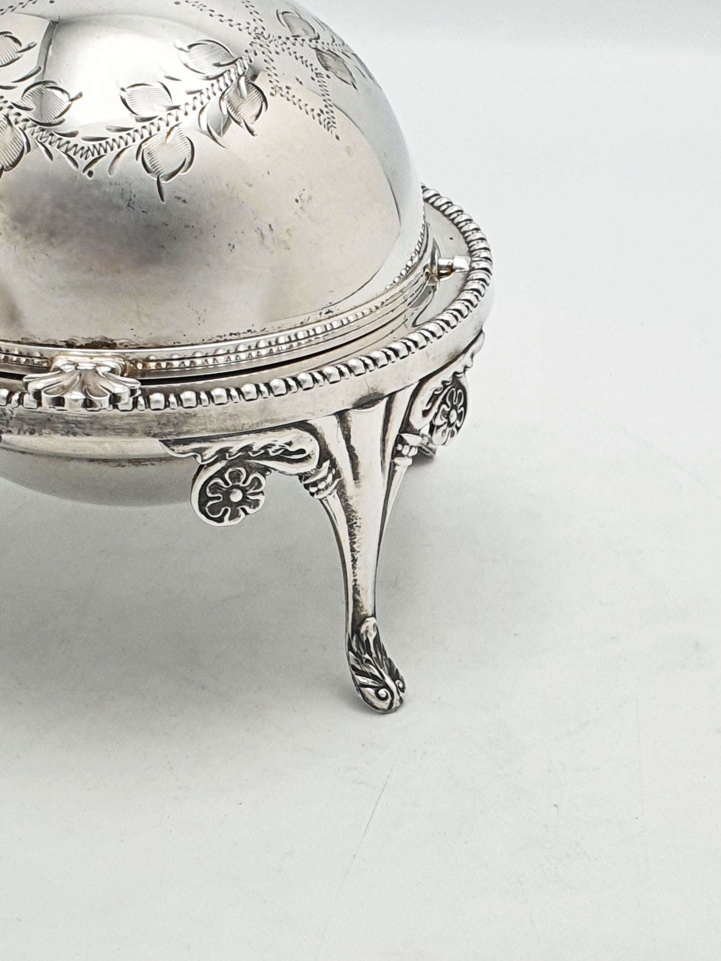 Nice Vintage Domed Caviar/Butter Dish with Glass Insert – circa 1960