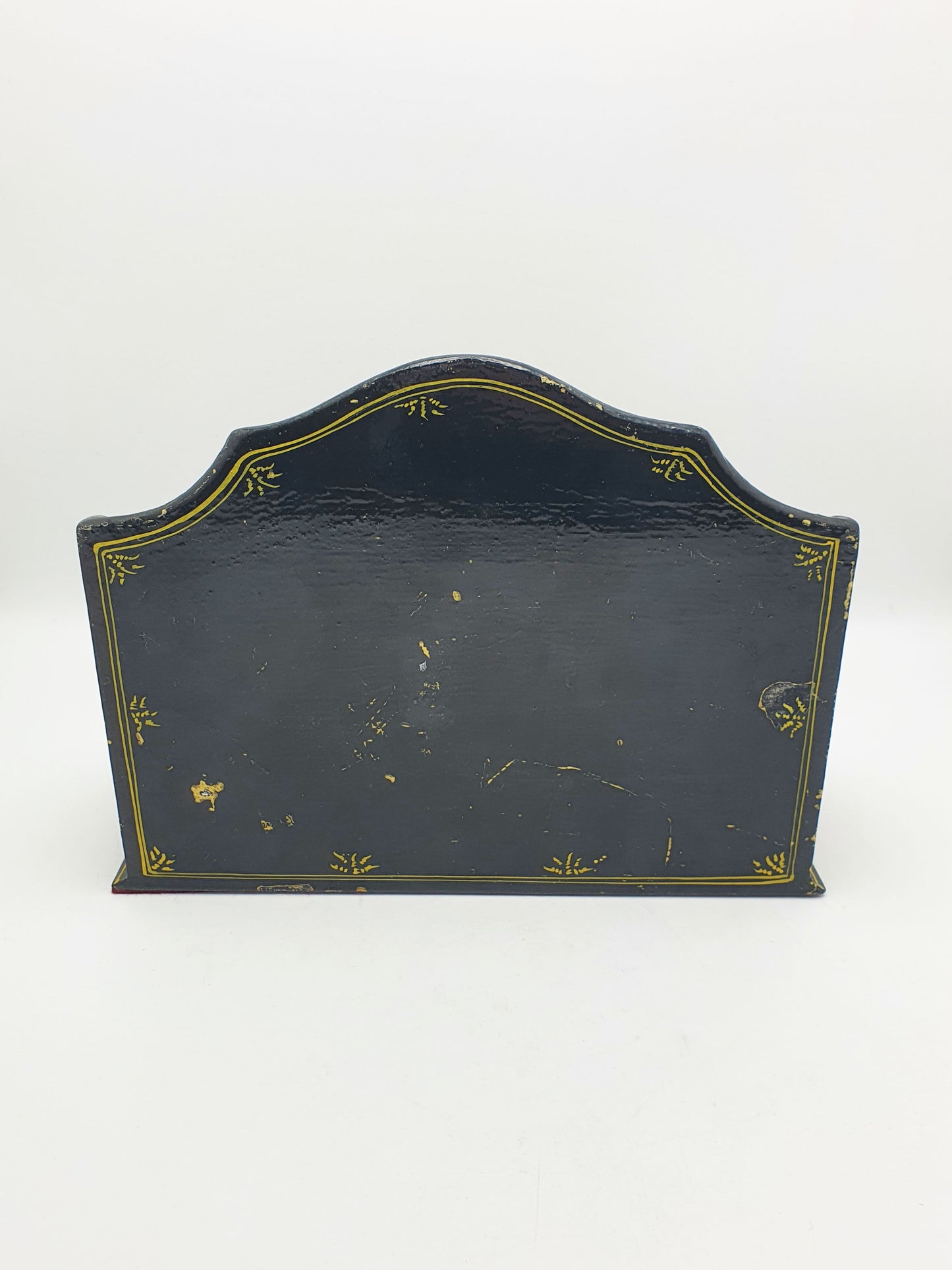 Lovely Hand-Painted Kashmiri Wooden Letter Rack – circa 1930