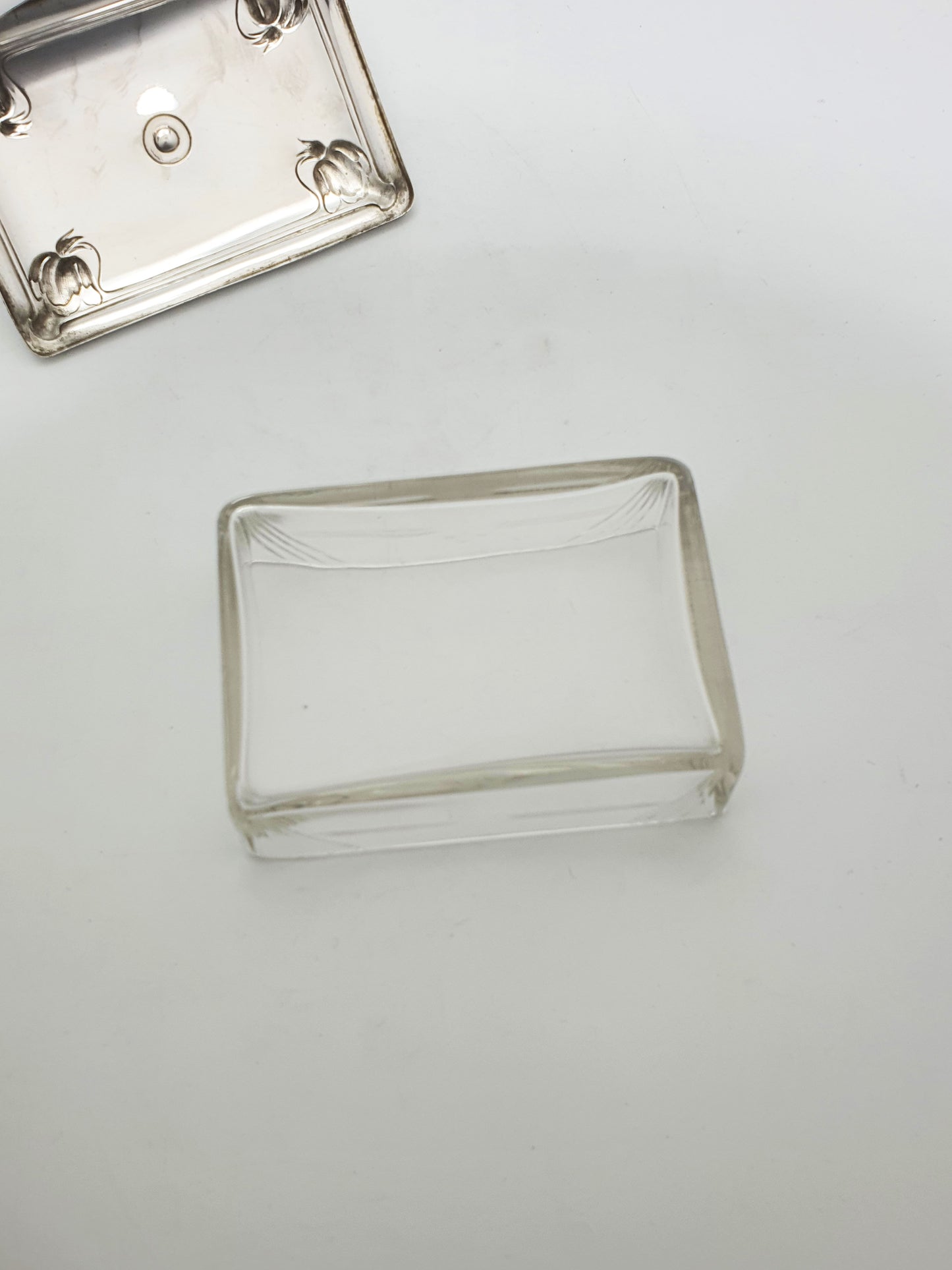 Lovely WMF Art Nouveau Silver-Plated & Glass Butter Dish – circa 1900