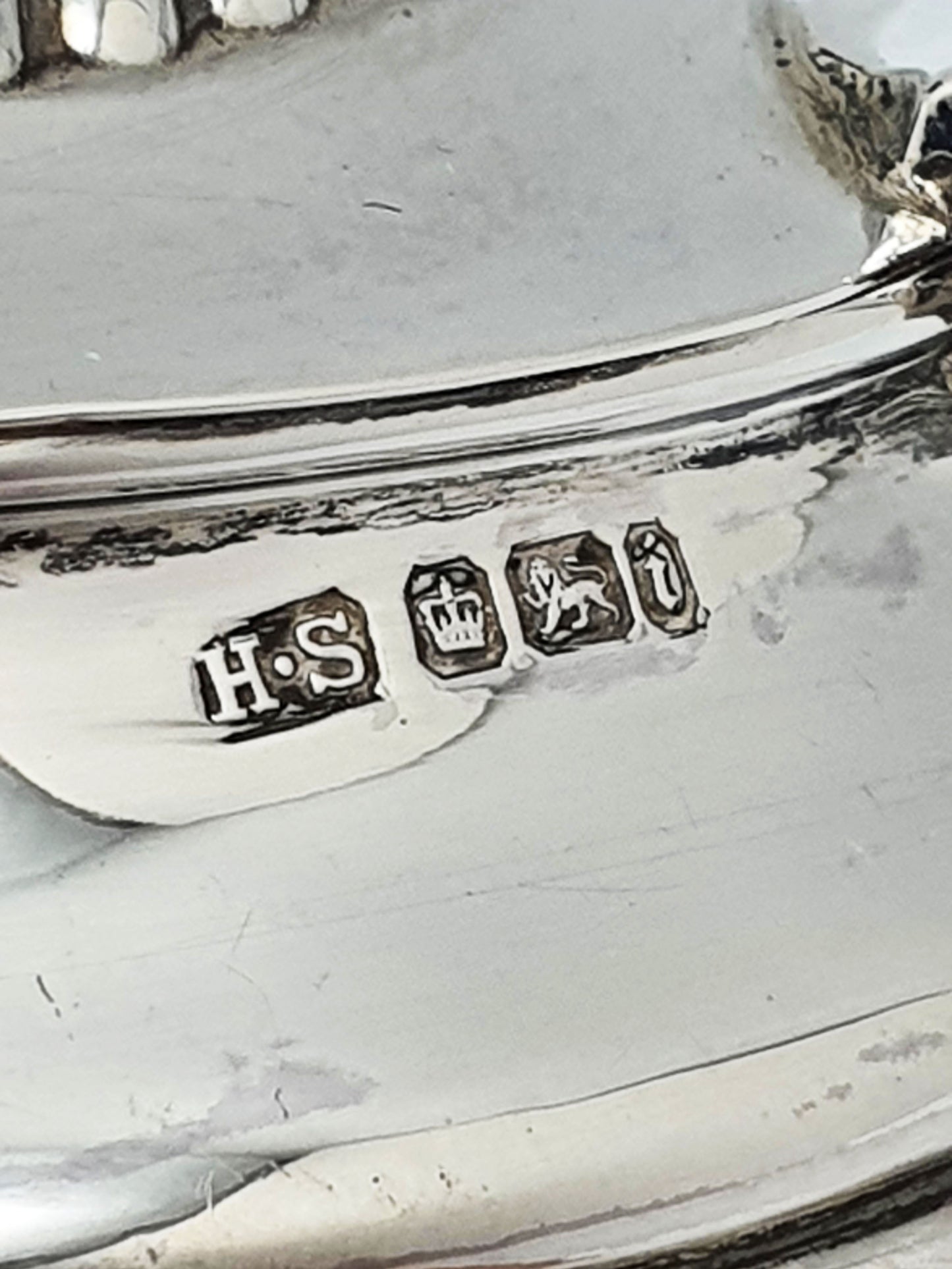 Nice Antique Sterling Silver Oval Tea Caddy with Fluted Lid - 1901