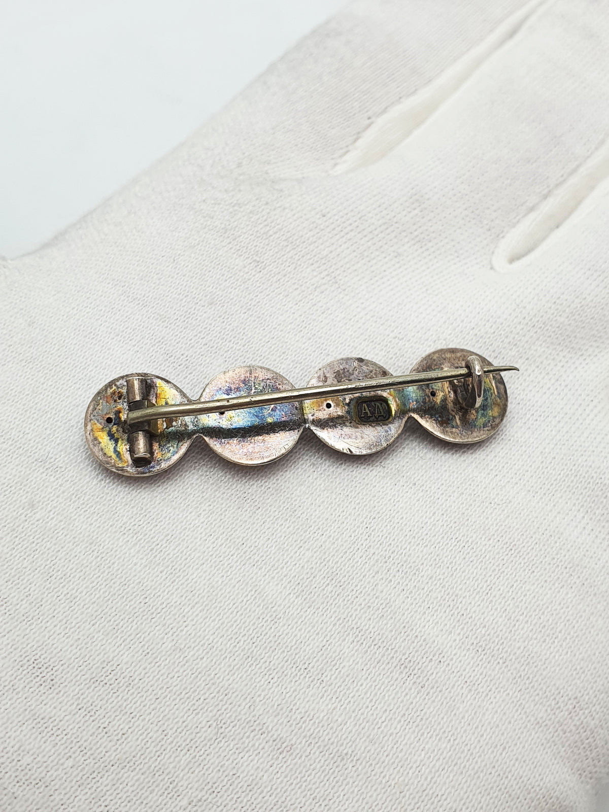 Nice Victorian Silver & Turquoise Brooch – circa 1890