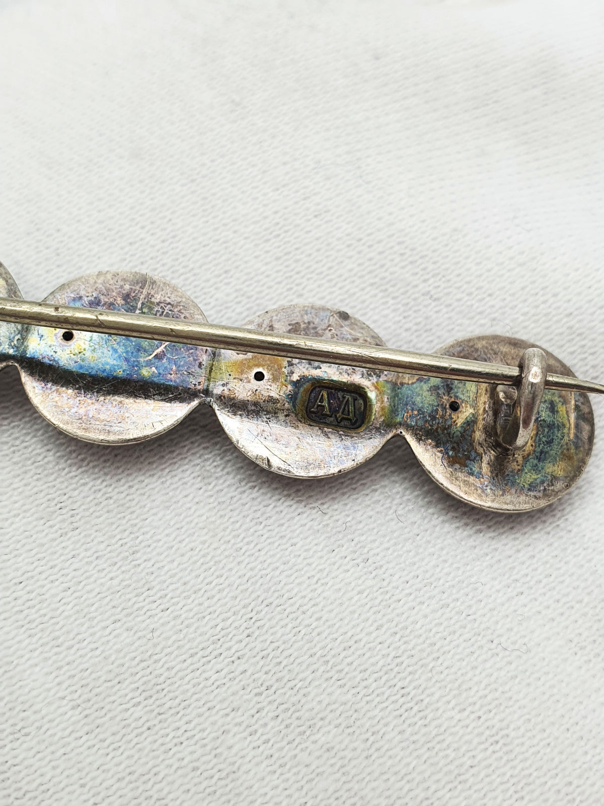 Nice Victorian Silver & Turquoise Brooch – circa 1890