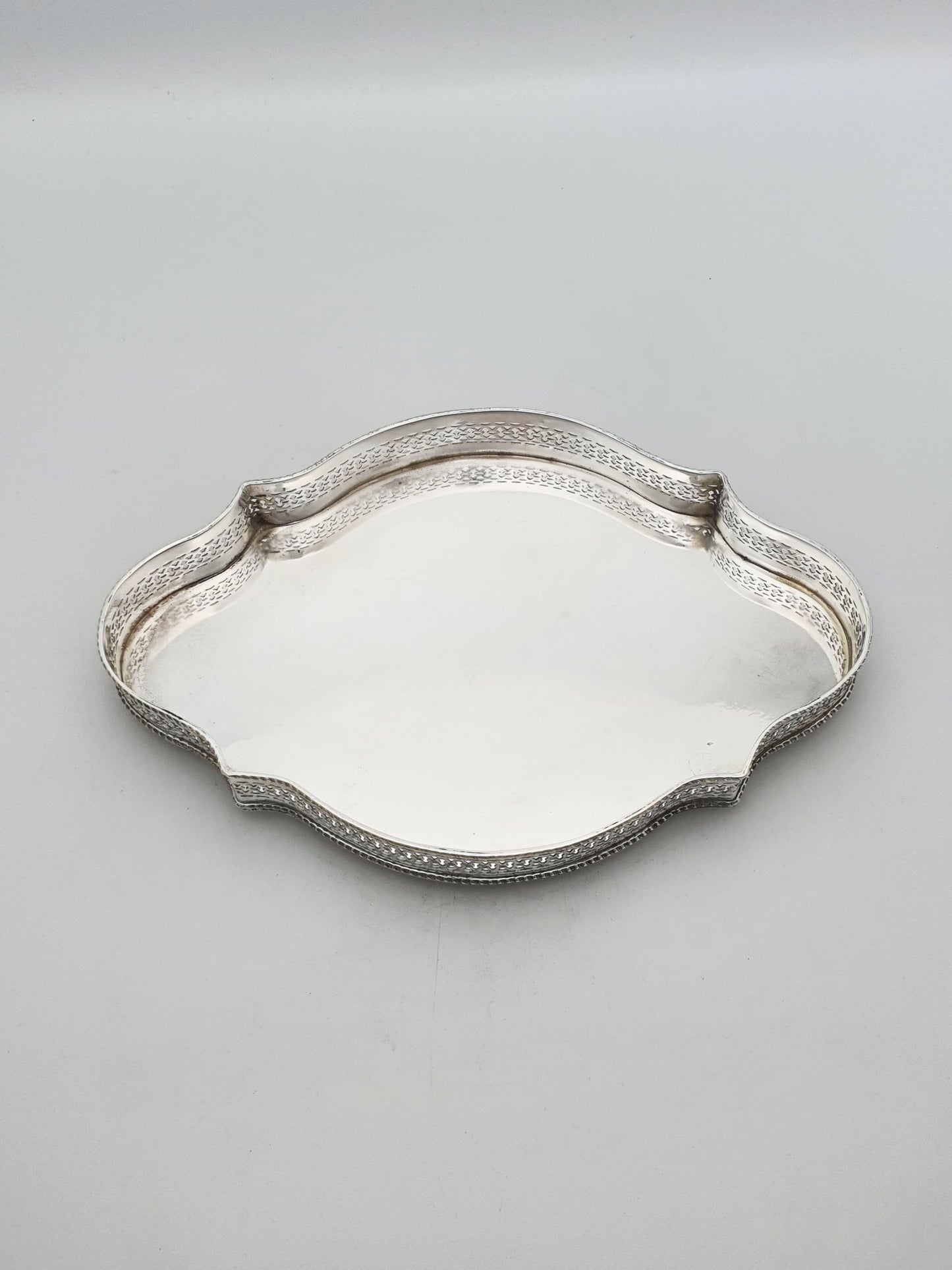 Nice Antique Edwardian Silver-Plated Gallery Tray – circa 1905