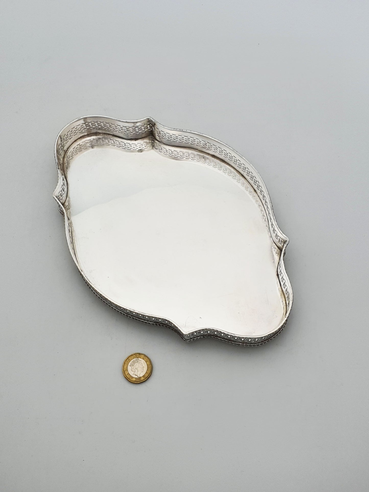 Nice Antique Edwardian Silver-Plated Gallery Tray – circa 1905