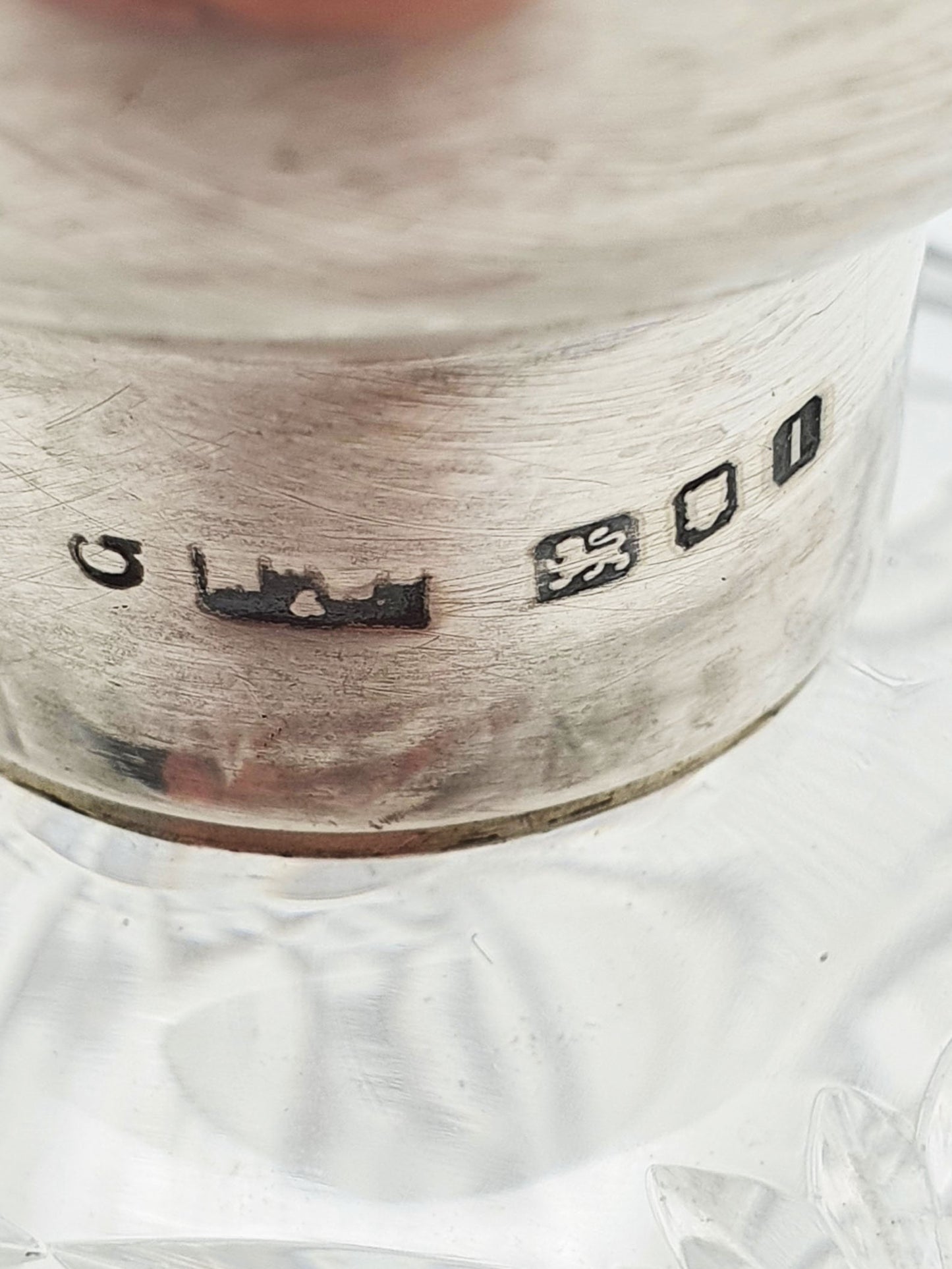 Lovely Silver and Guilloche Enamel Topped Scent Bottle - 1944