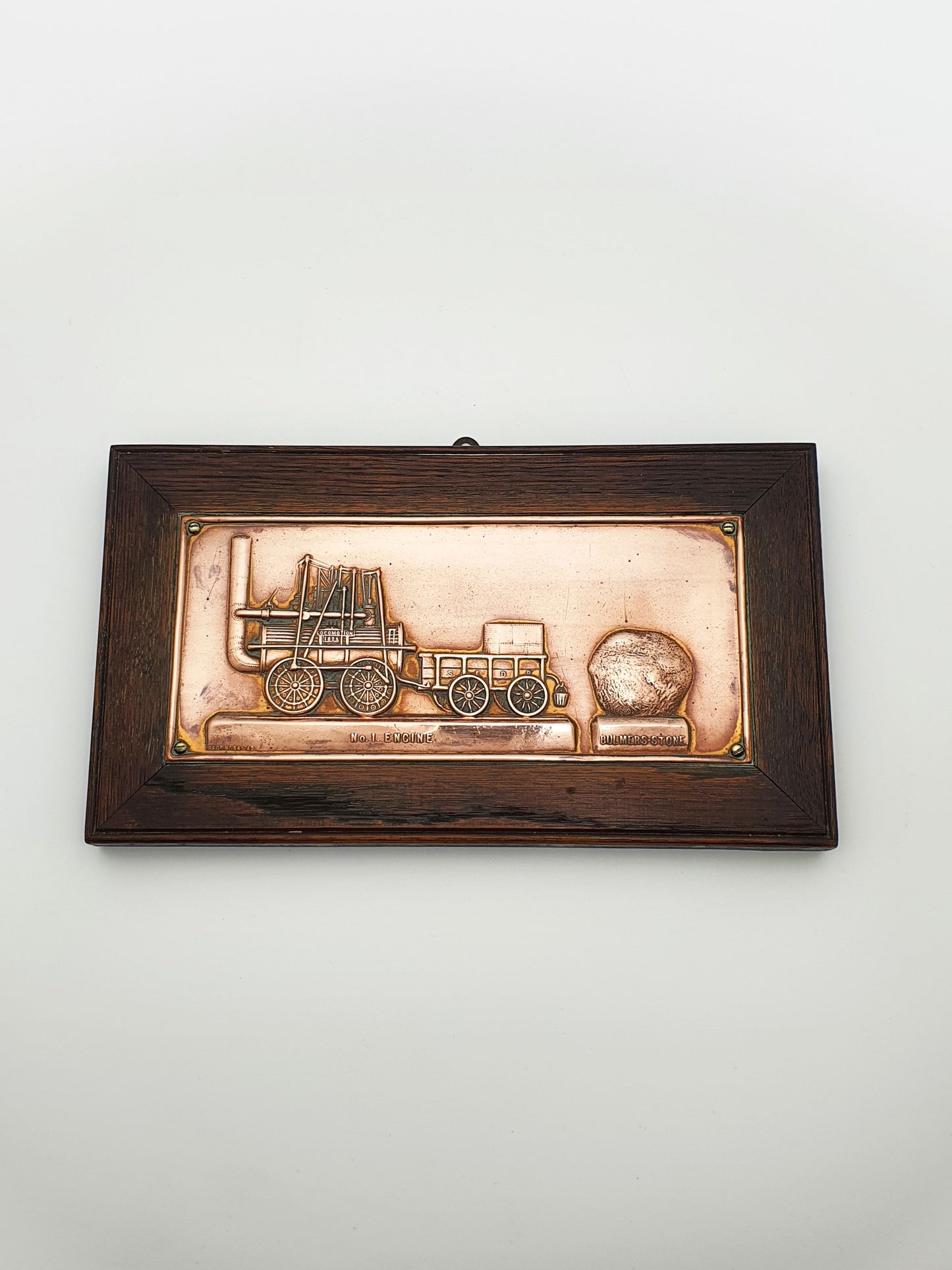Antique Copper Relief Plaque - “No.1 Engine” & Bulmer’s Stone - 1909