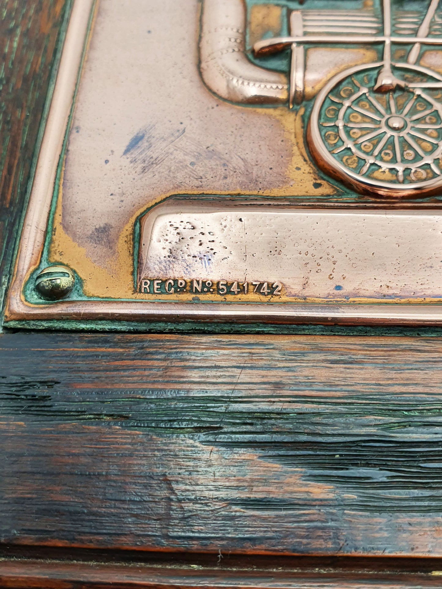 Antique Copper Relief Plaque - “No.1 Engine” & Bulmer’s Stone - 1909