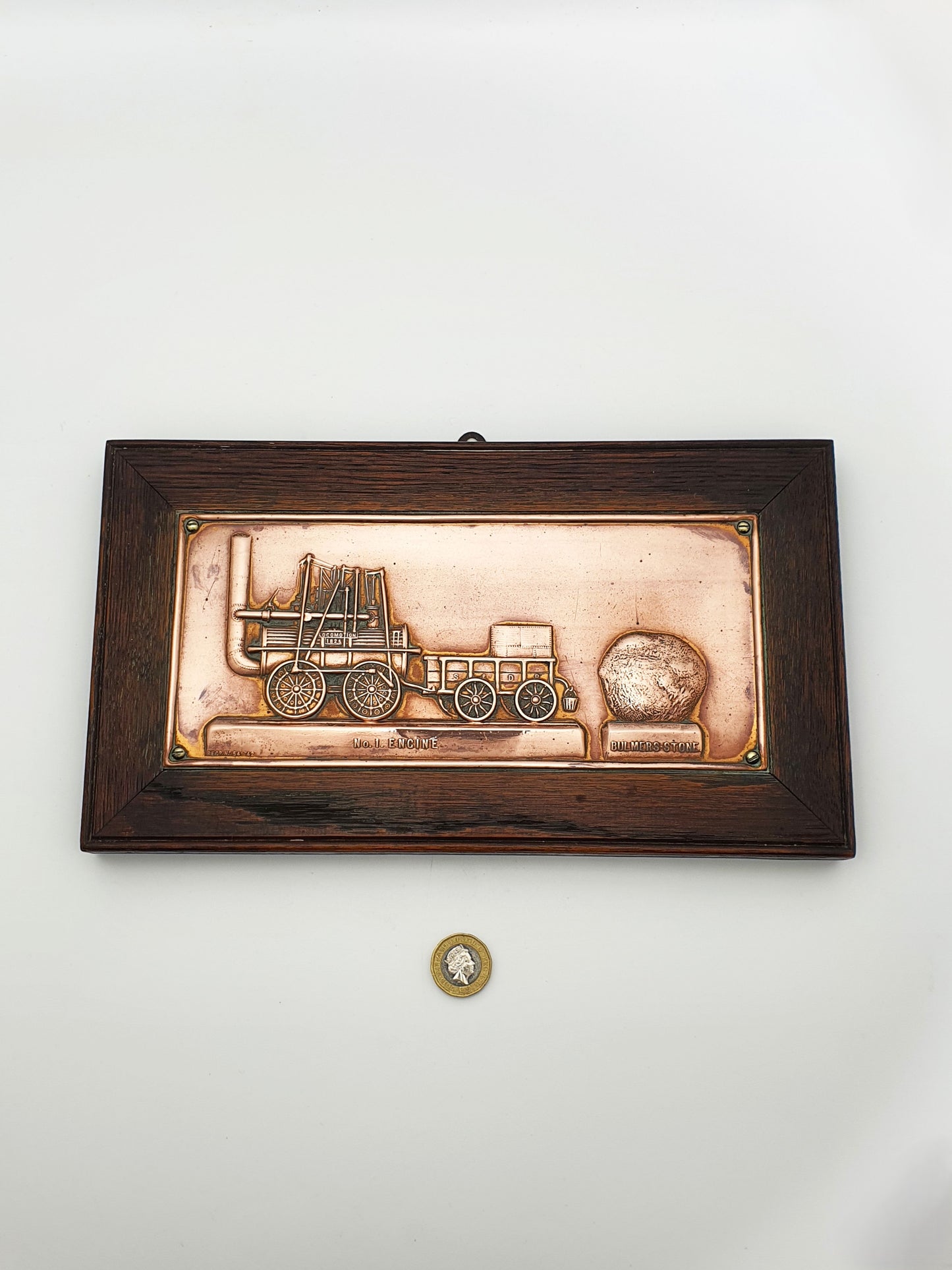 Antique Copper Relief Plaque - “No.1 Engine” & Bulmer’s Stone - 1909