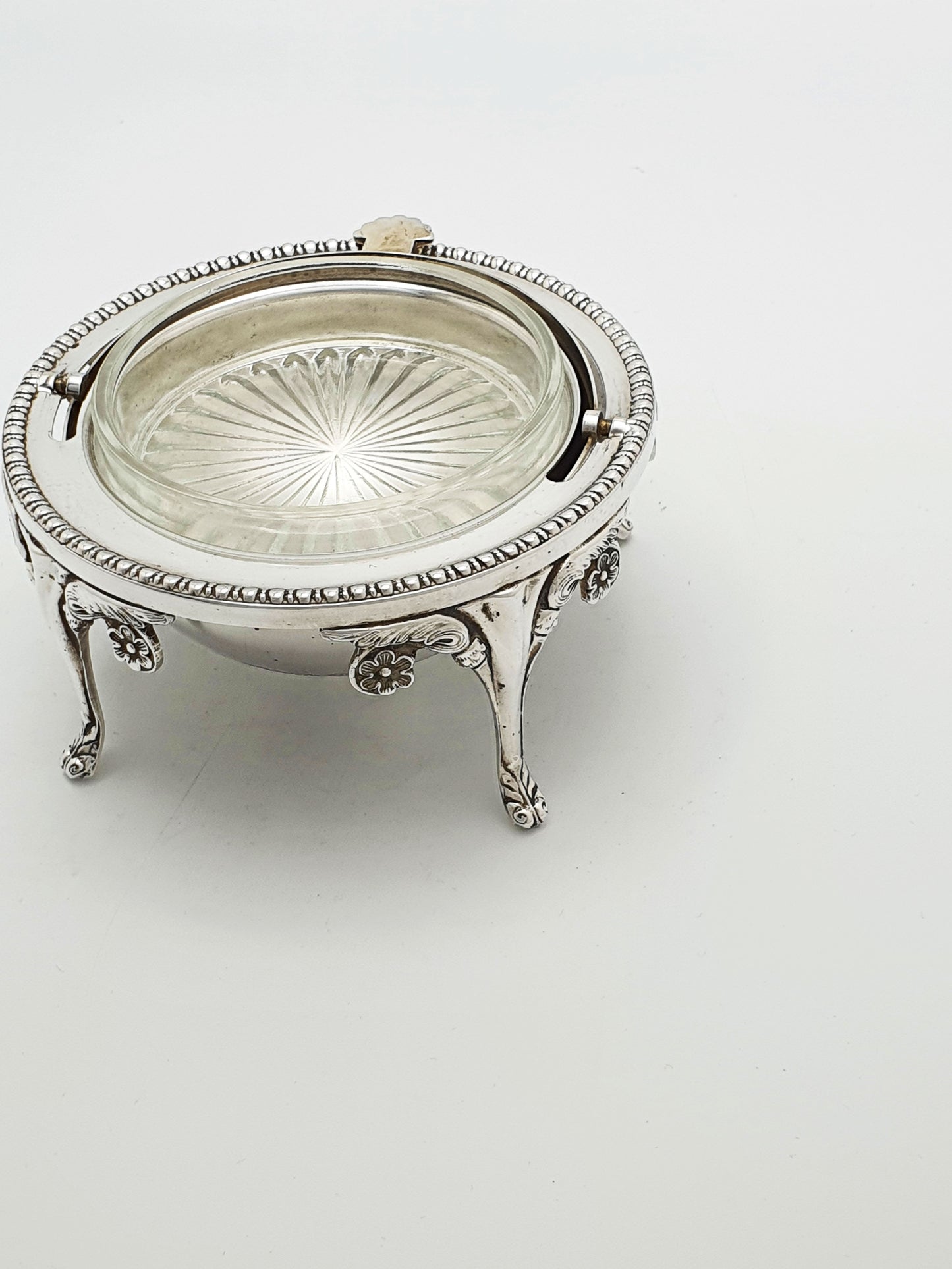 Nice Vintage Domed Caviar/Butter Dish with Glass Insert – circa 1960