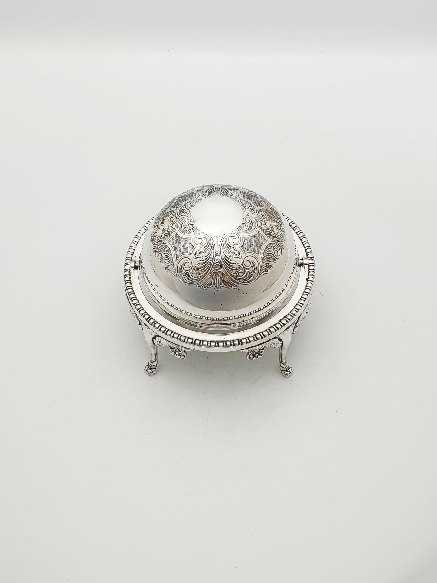 Nice Vintage Domed Caviar/Butter Dish with Glass Insert – circa 1960