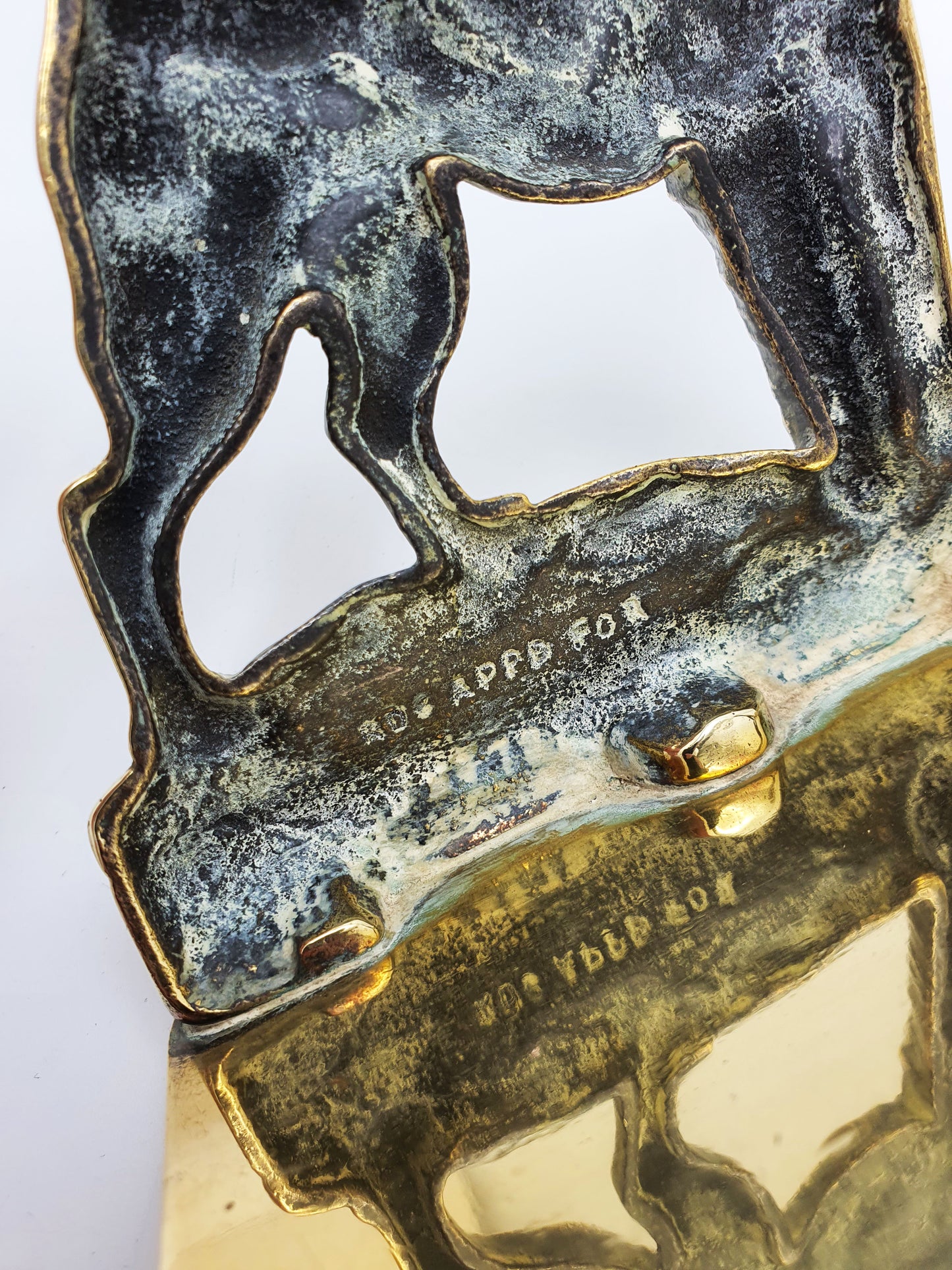 Pair of Vintage Solid Brass Airedale Terrier Dog Bookends – circa 1930