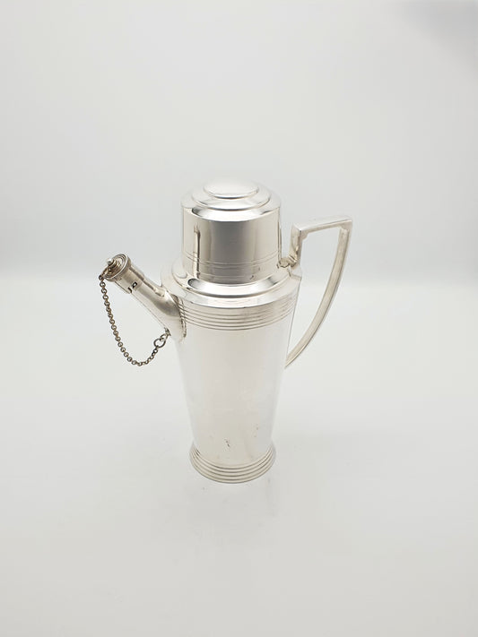 Art Deco Silver-Plated Cocktail Shaker Designed by Keith Murray – circa 1930