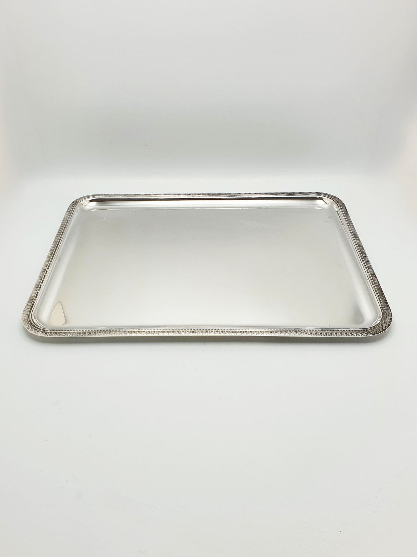 Christofle Malmaison Pattern Silver-Plated Rectangular Serving Tray – circa 1960