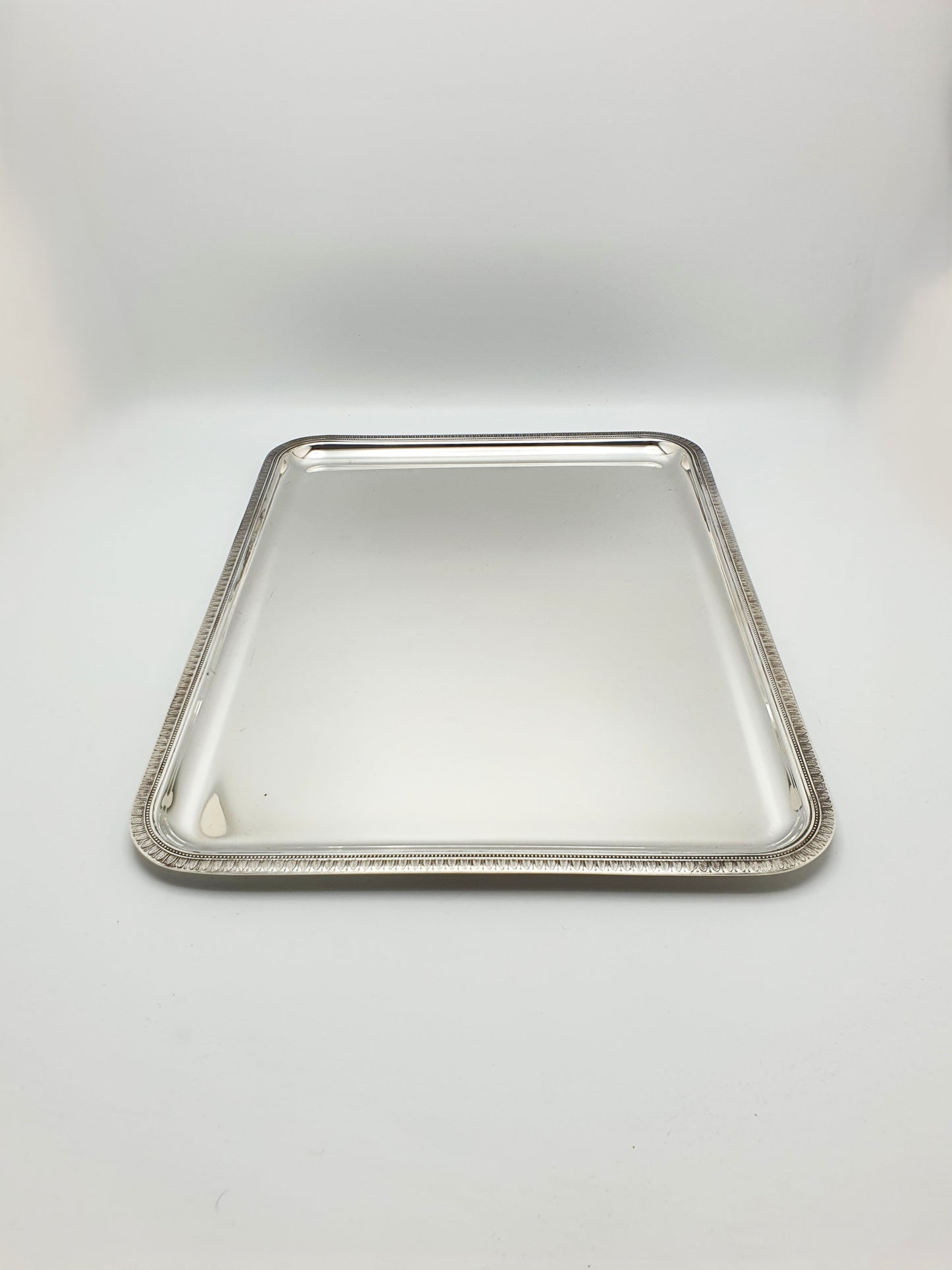 Christofle Malmaison Pattern Silver-Plated Rectangular Serving Tray – circa 1960