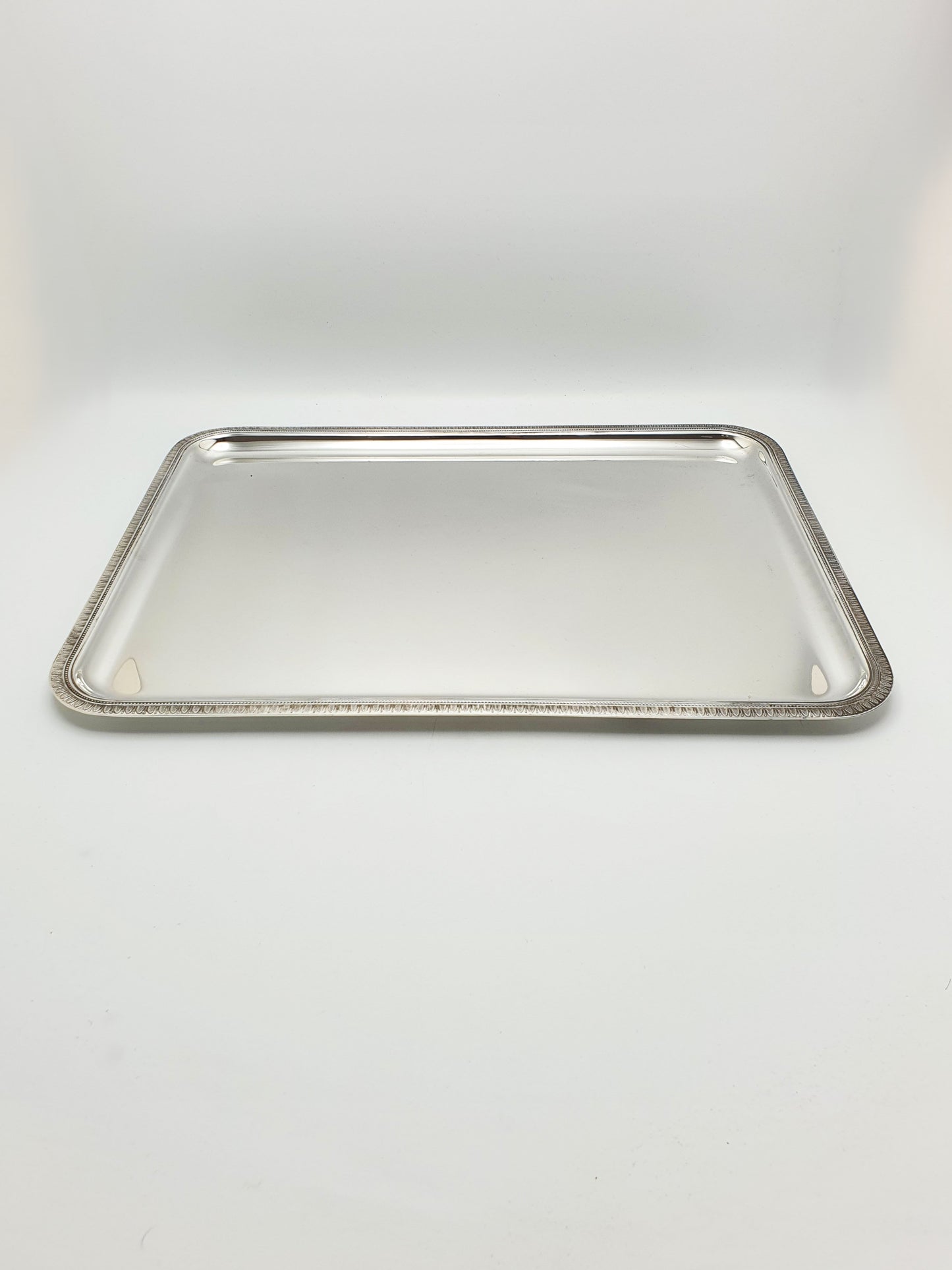 Christofle Malmaison Pattern Silver-Plated Rectangular Serving Tray – circa 1960