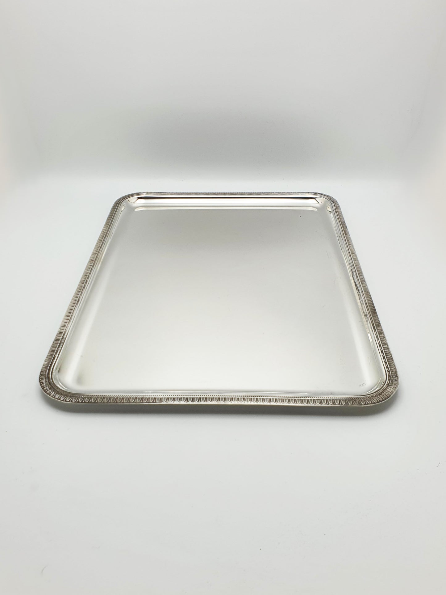 Christofle Malmaison Pattern Silver-Plated Rectangular Serving Tray – circa 1960