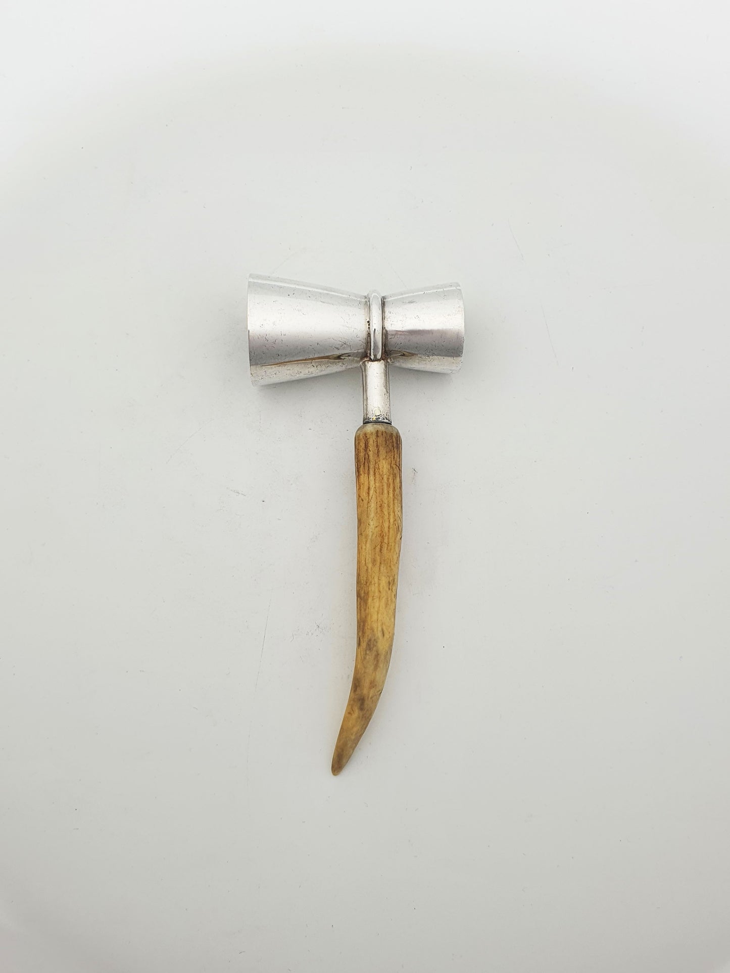 Lovely Vintage Silver-Plated Cocktail Jigger with Antler Handle – circa 1960