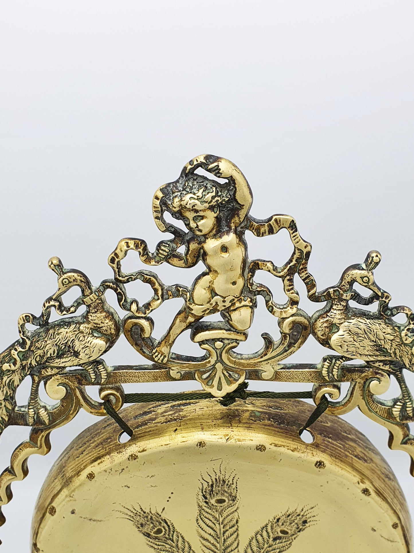 Fabulous Antique Victorian Brass Peacock Dinner Gong – circa 1890