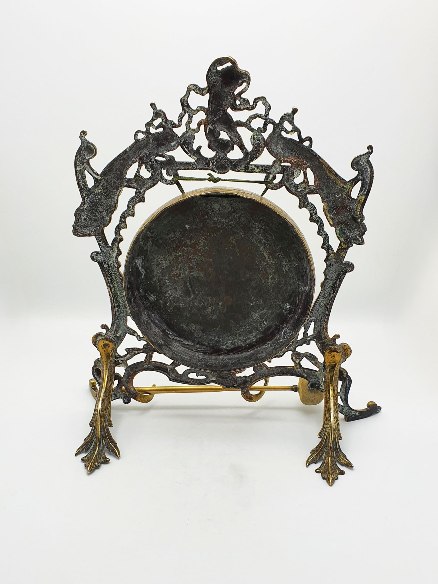 Fabulous Antique Victorian Brass Peacock Dinner Gong – circa 1890