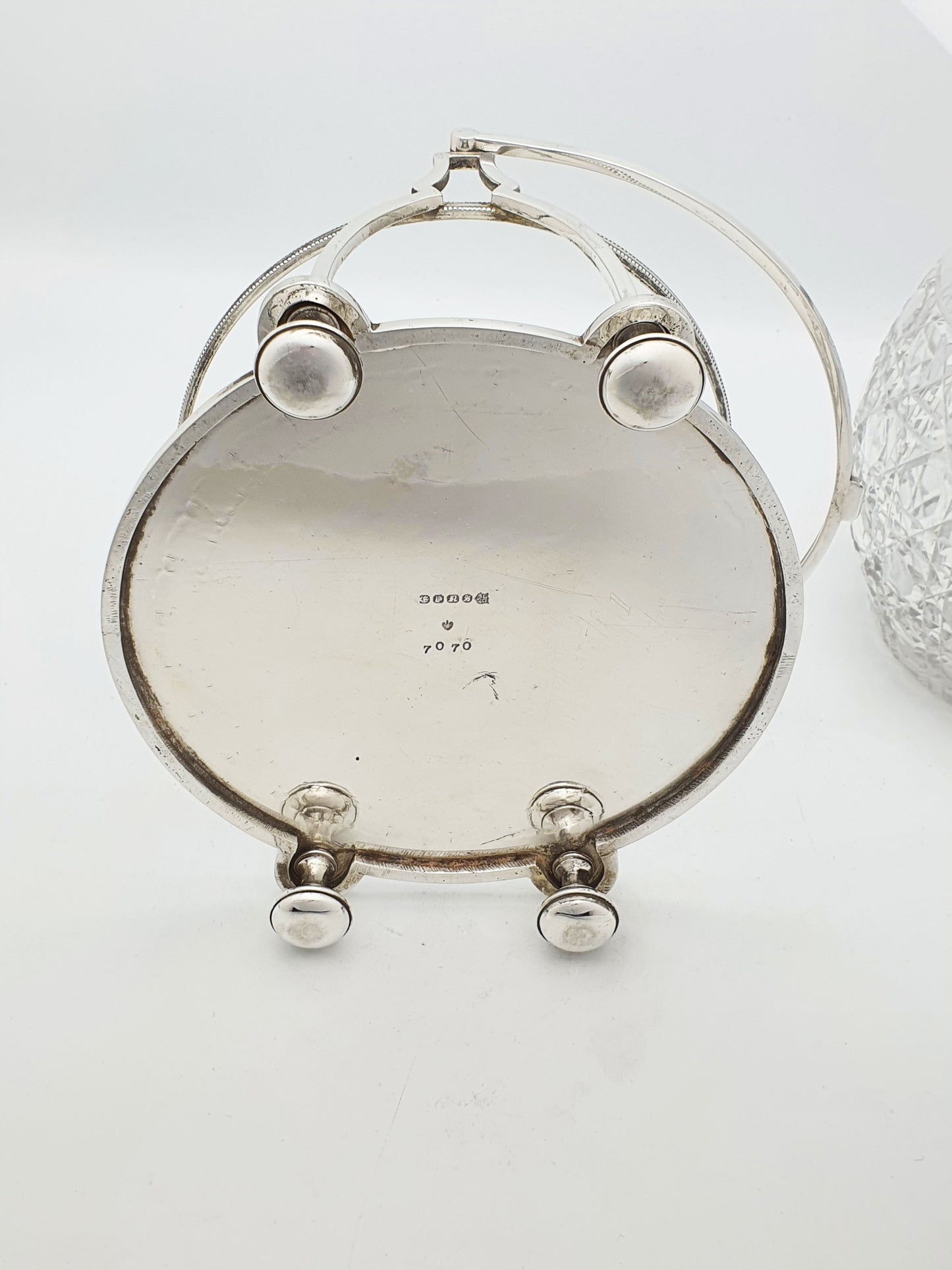 Stunning Antique Victorian Silver Plated & Cut Glass Biscuit Box – circa 1890