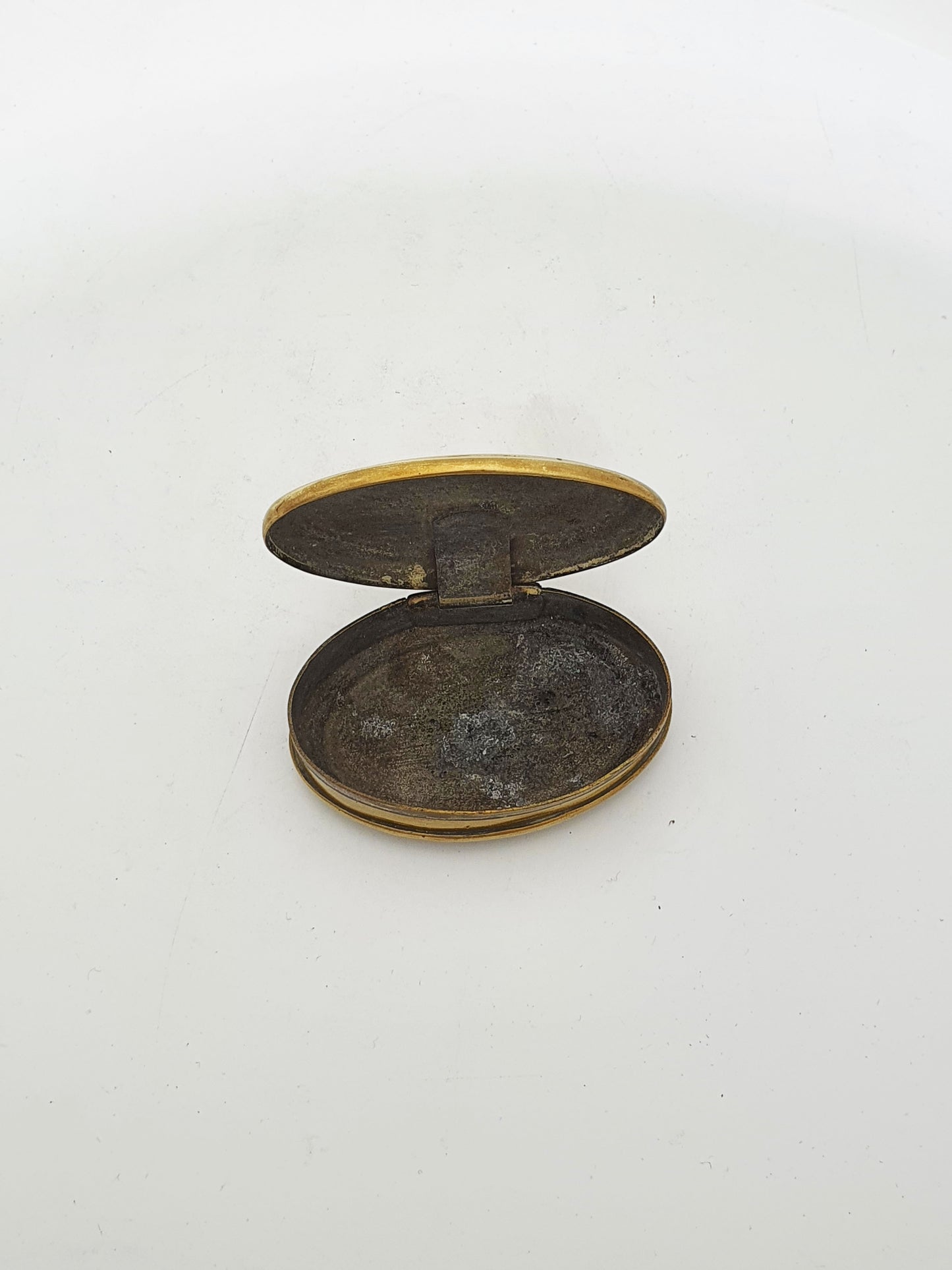 Lovely Engraved Victorian Brass Snuff Box – Dated 1894