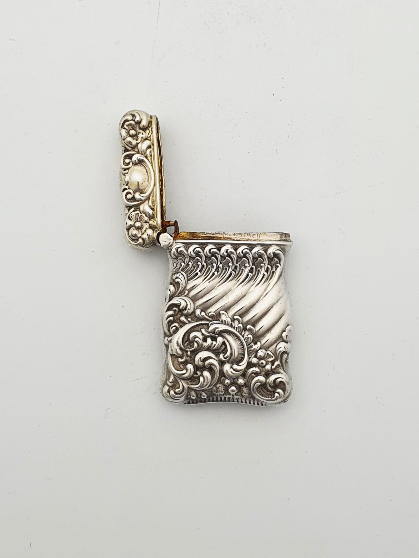 American Antique Sterling Silver Vesta Case – circa 1900