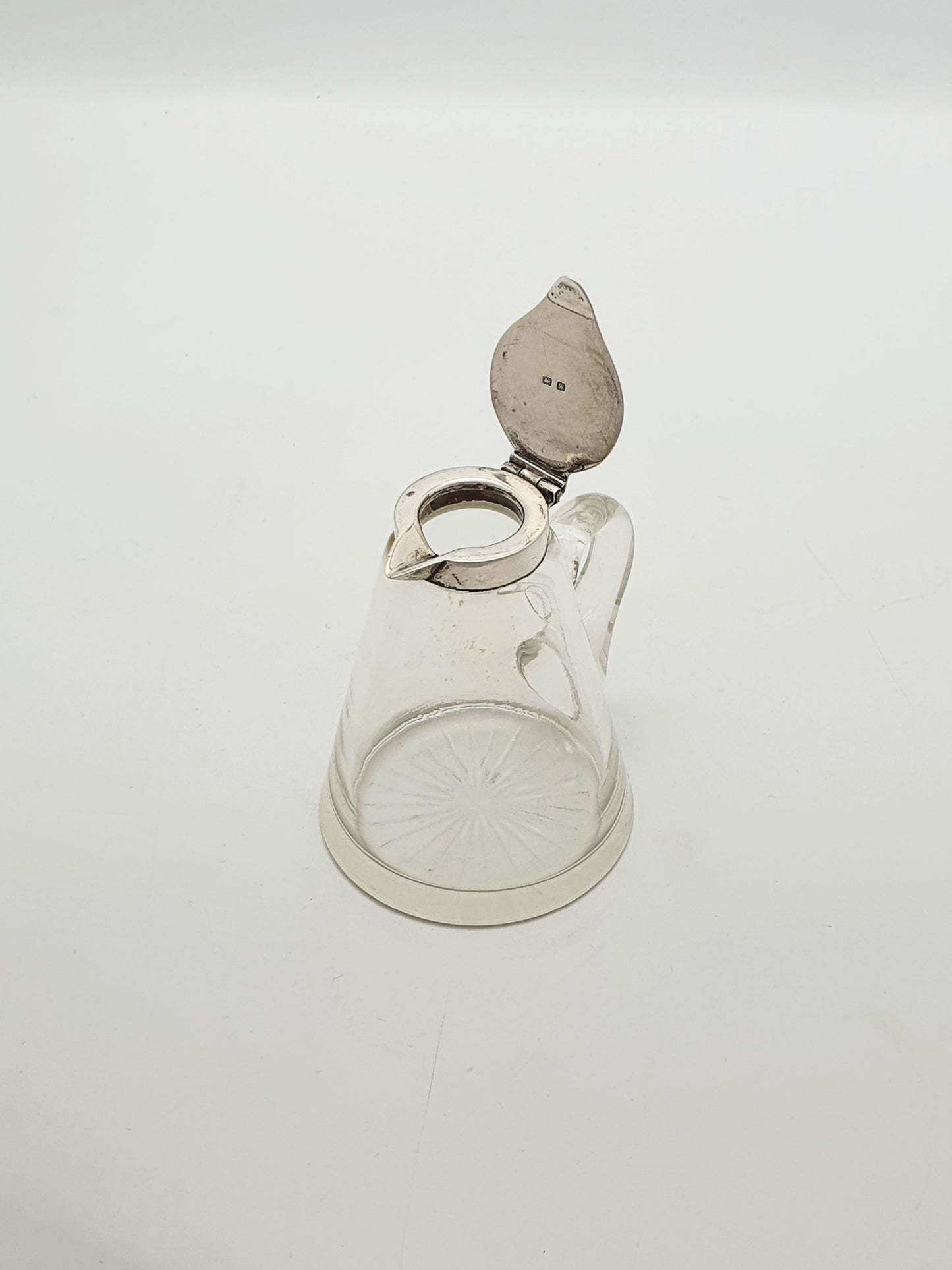 Lovely Cut Glass & Sterling Silver Whisky Noggin – 1921