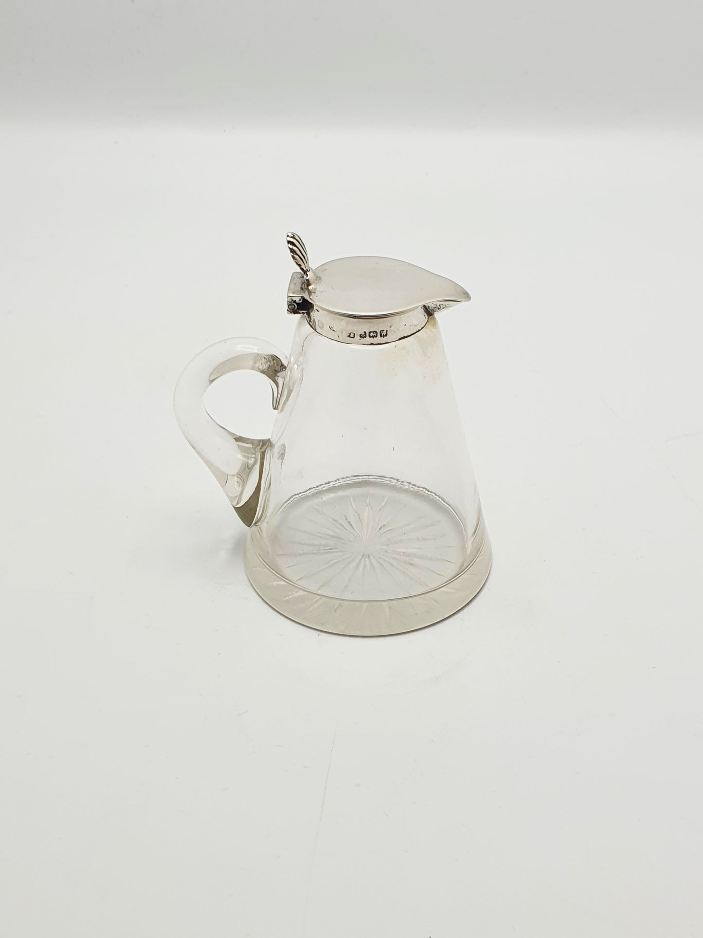 Lovely Cut Glass & Sterling Silver Whisky Noggin – 1921